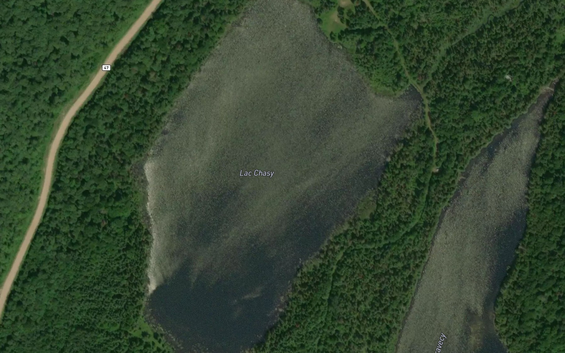 Satellite map of the Lac Chasy