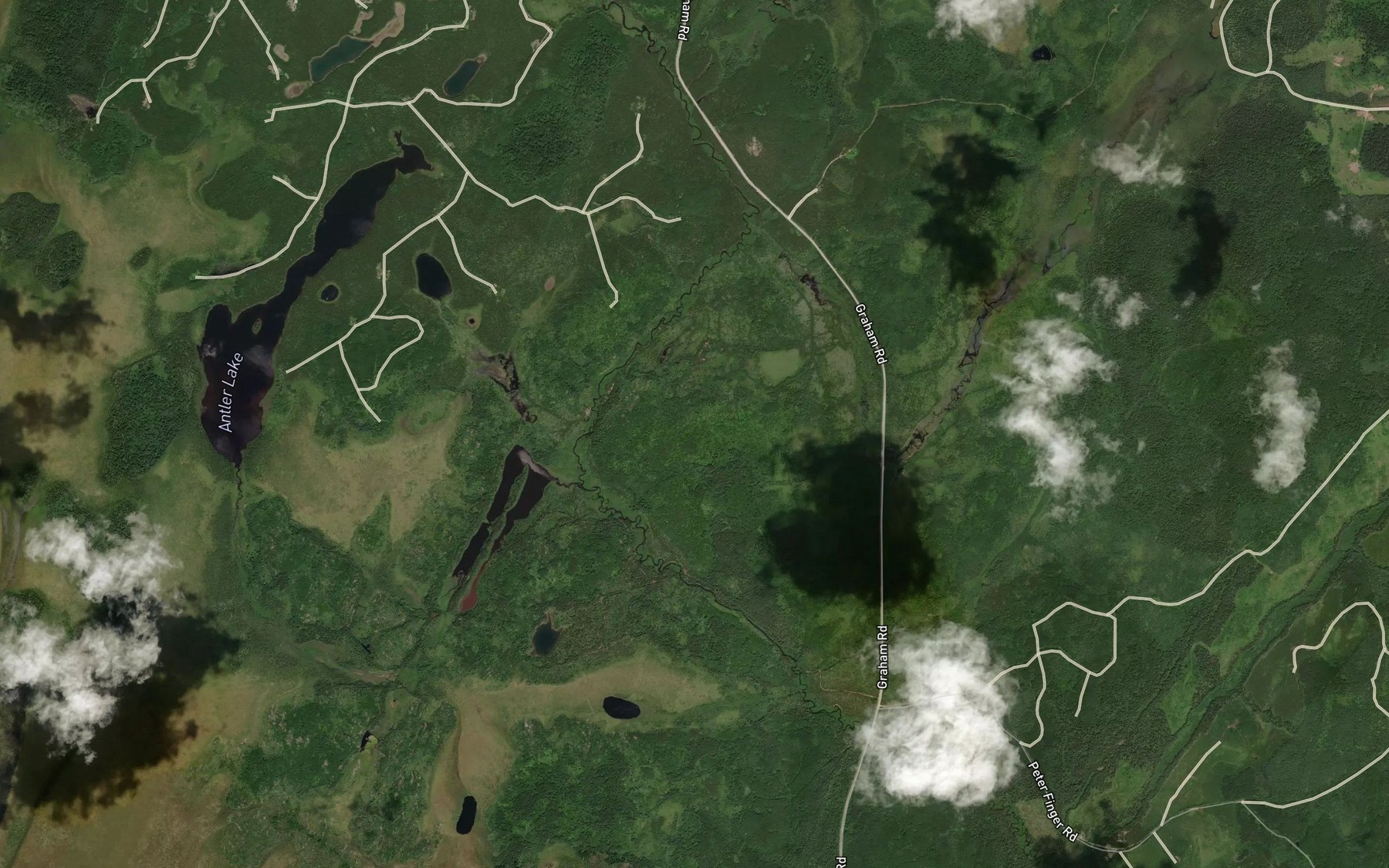 Satellite map of the Antler Creek