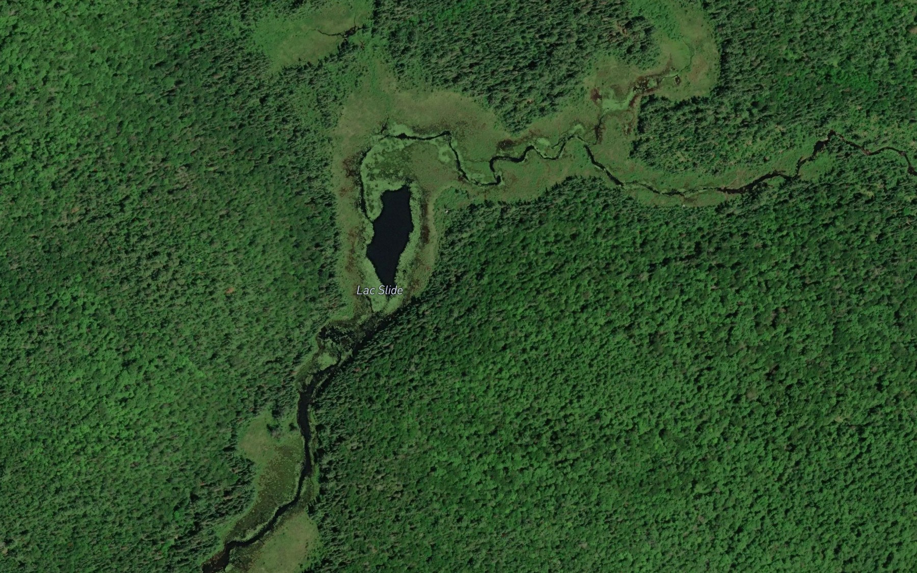 Satellite map of the Lac Slide