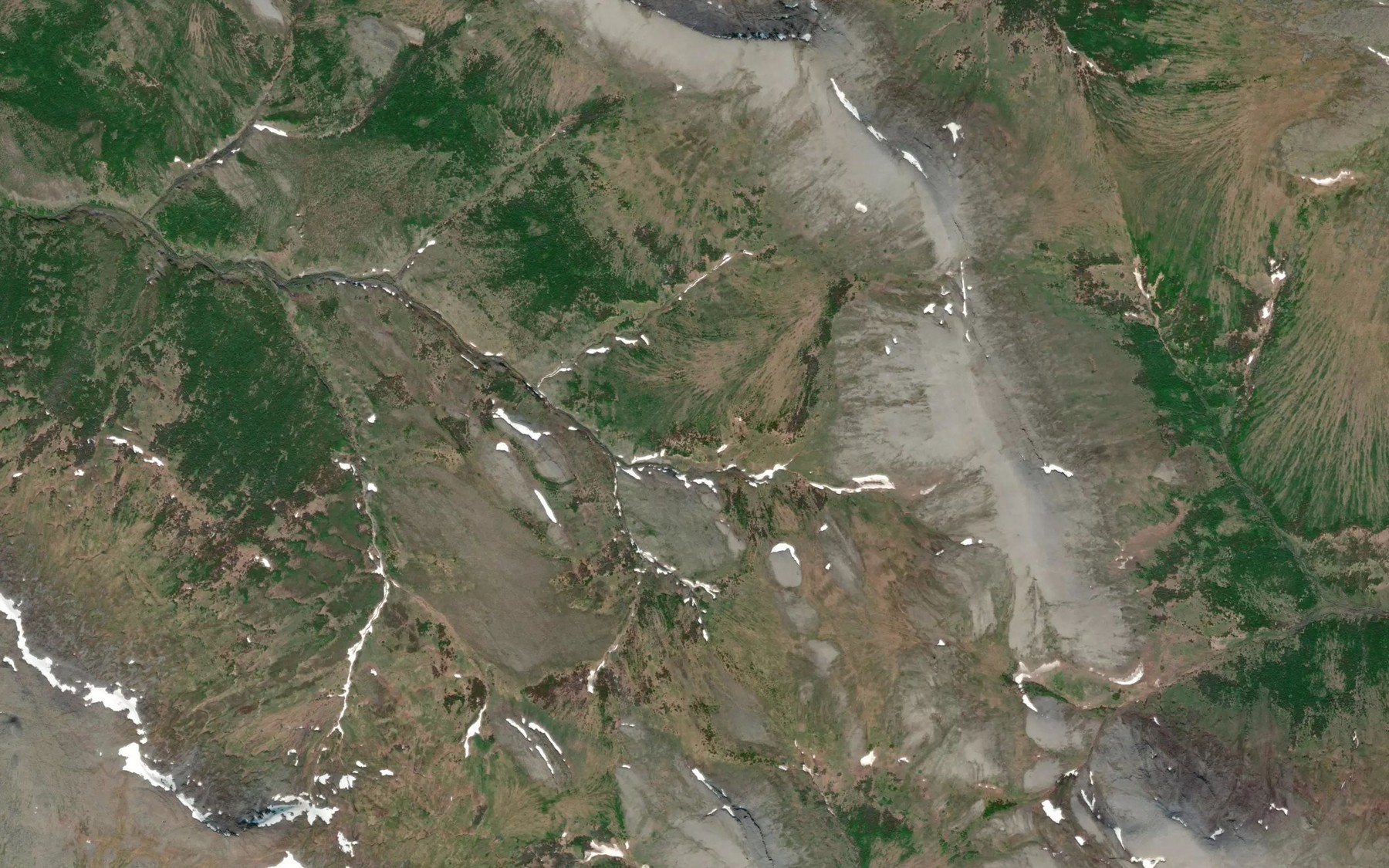 Satellite map of the Oversight Creek