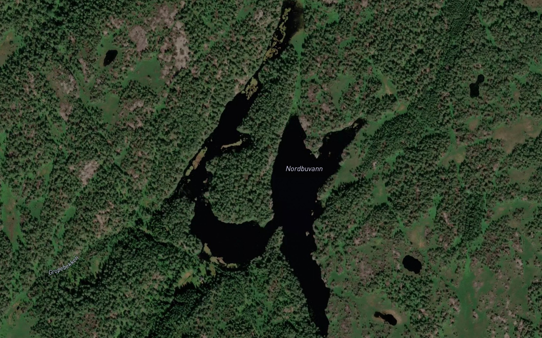 Satellite map of the Nordbuvann