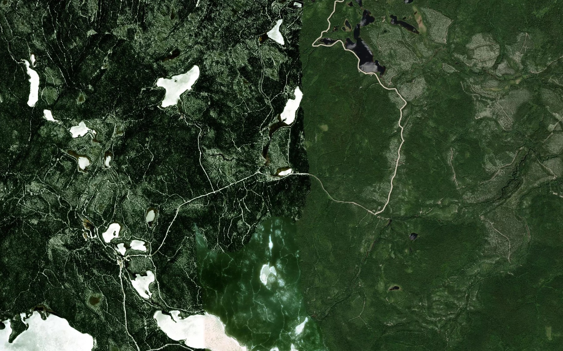 Satellite map of the Lac Plane