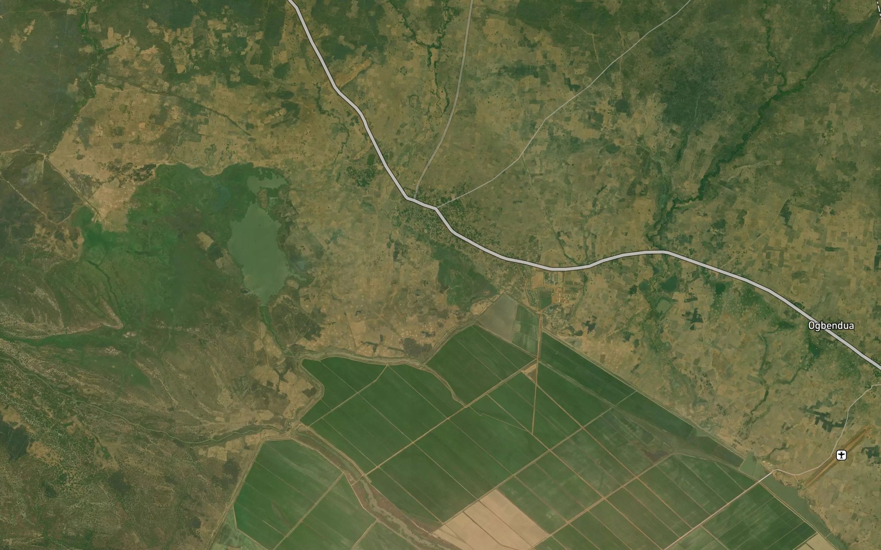 Satellite map of the River Ohina