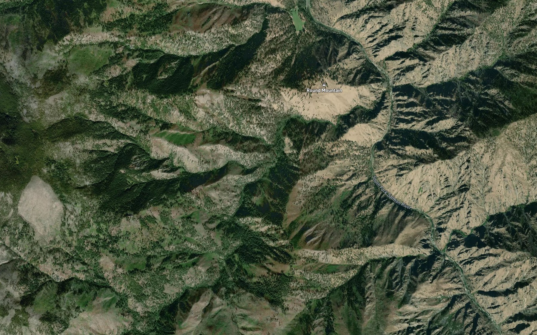 Satellite map of the Secondwater Creek