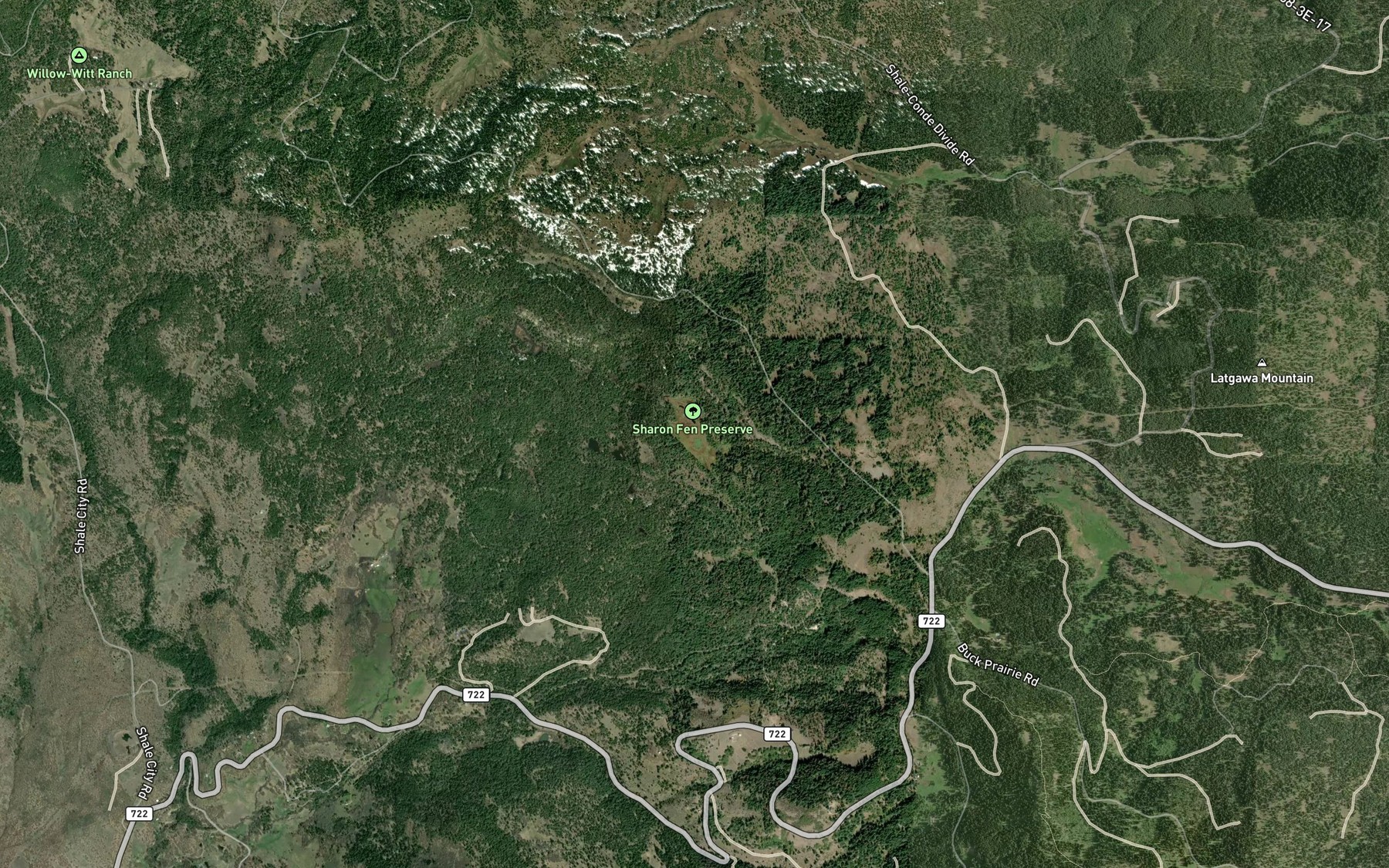 Satellite map of the Big Lake