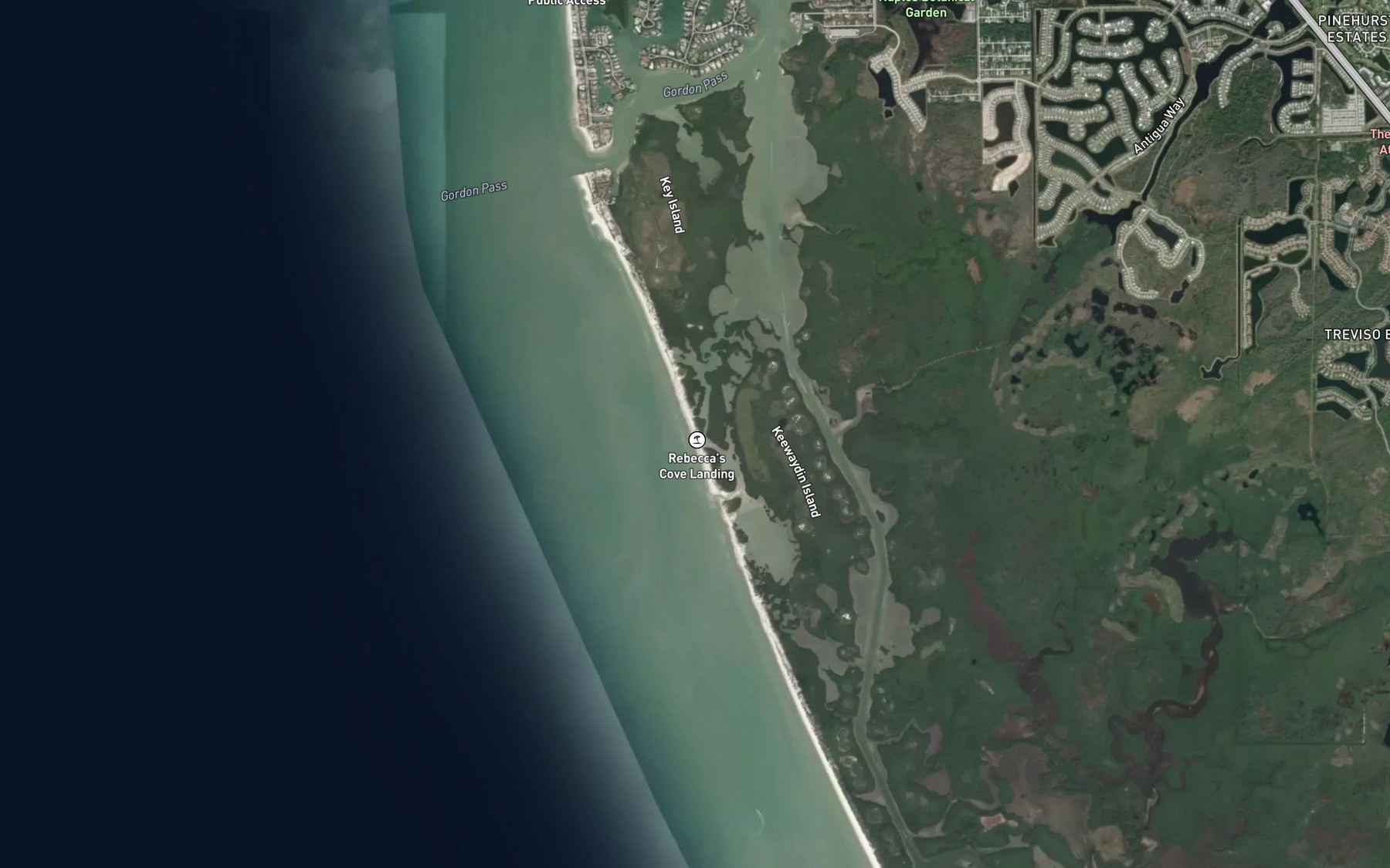 Satellite map of the New Pass (historical)