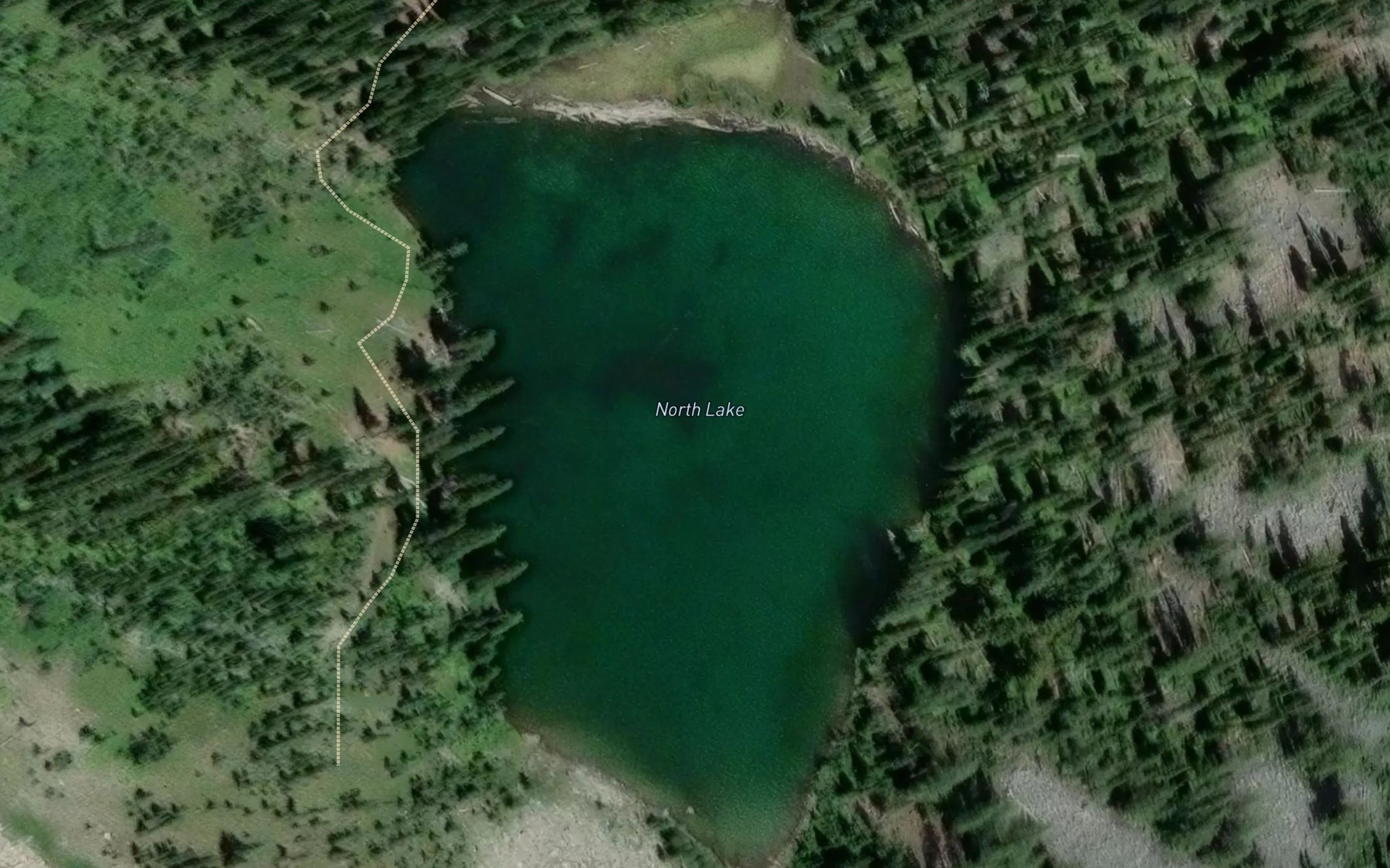 Satellite map of the North Lake
