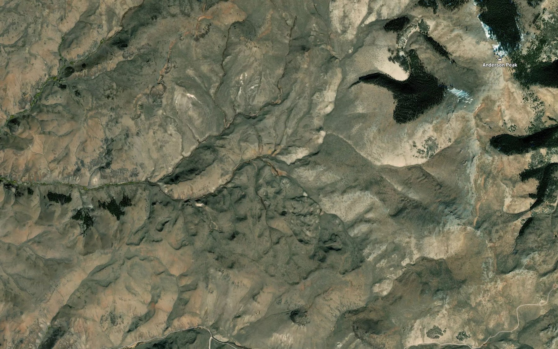 Satellite map of the Horse Basin Spring Number 1