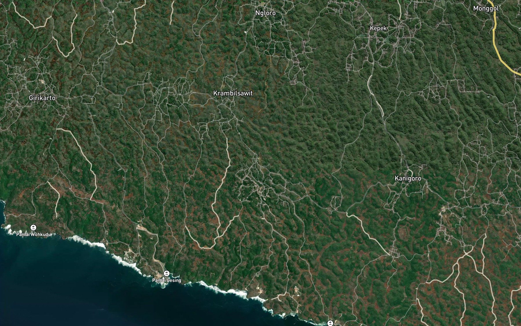 Satellite map of the Danau Soko