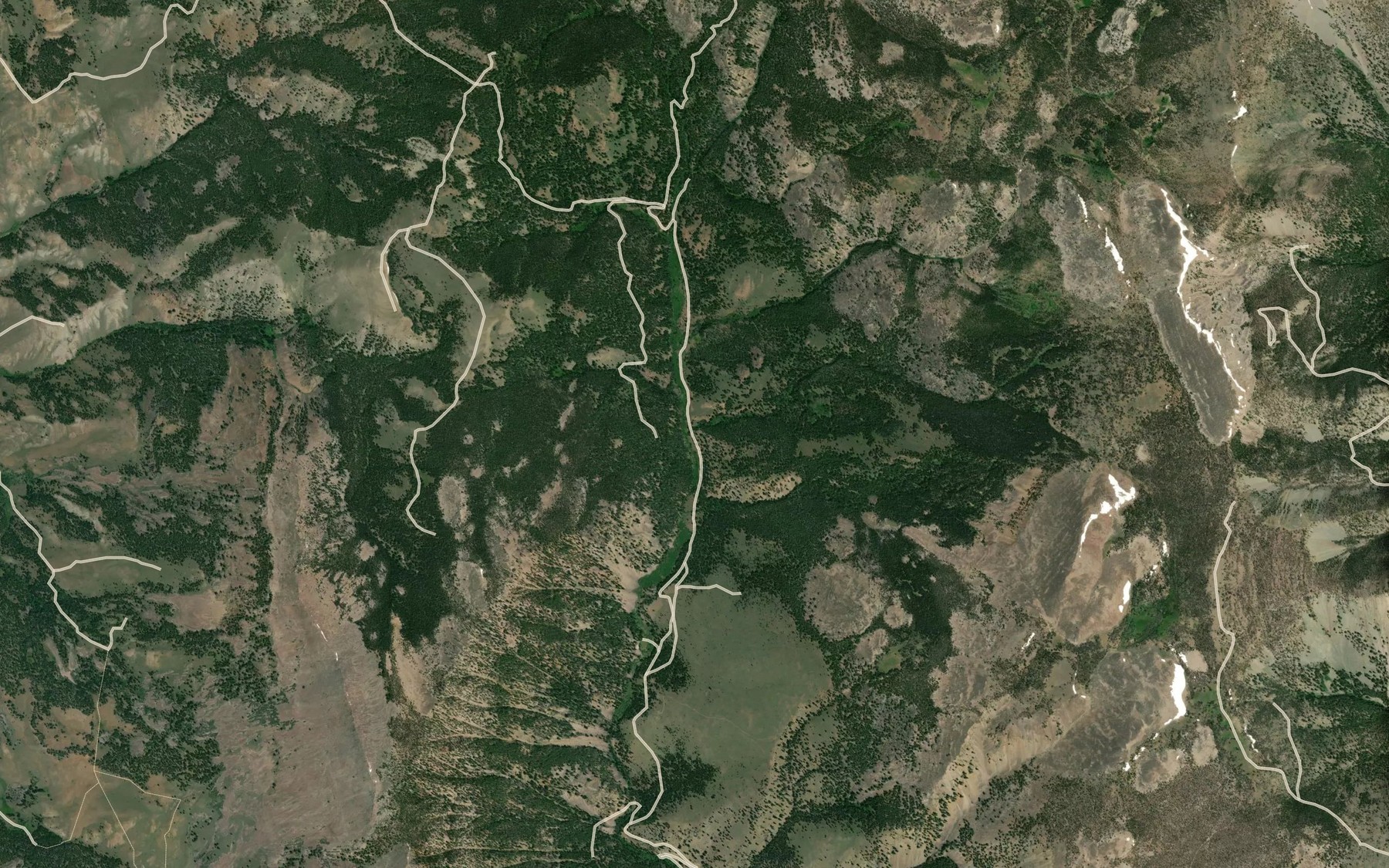 Satellite map of the Broken Ridge Creek