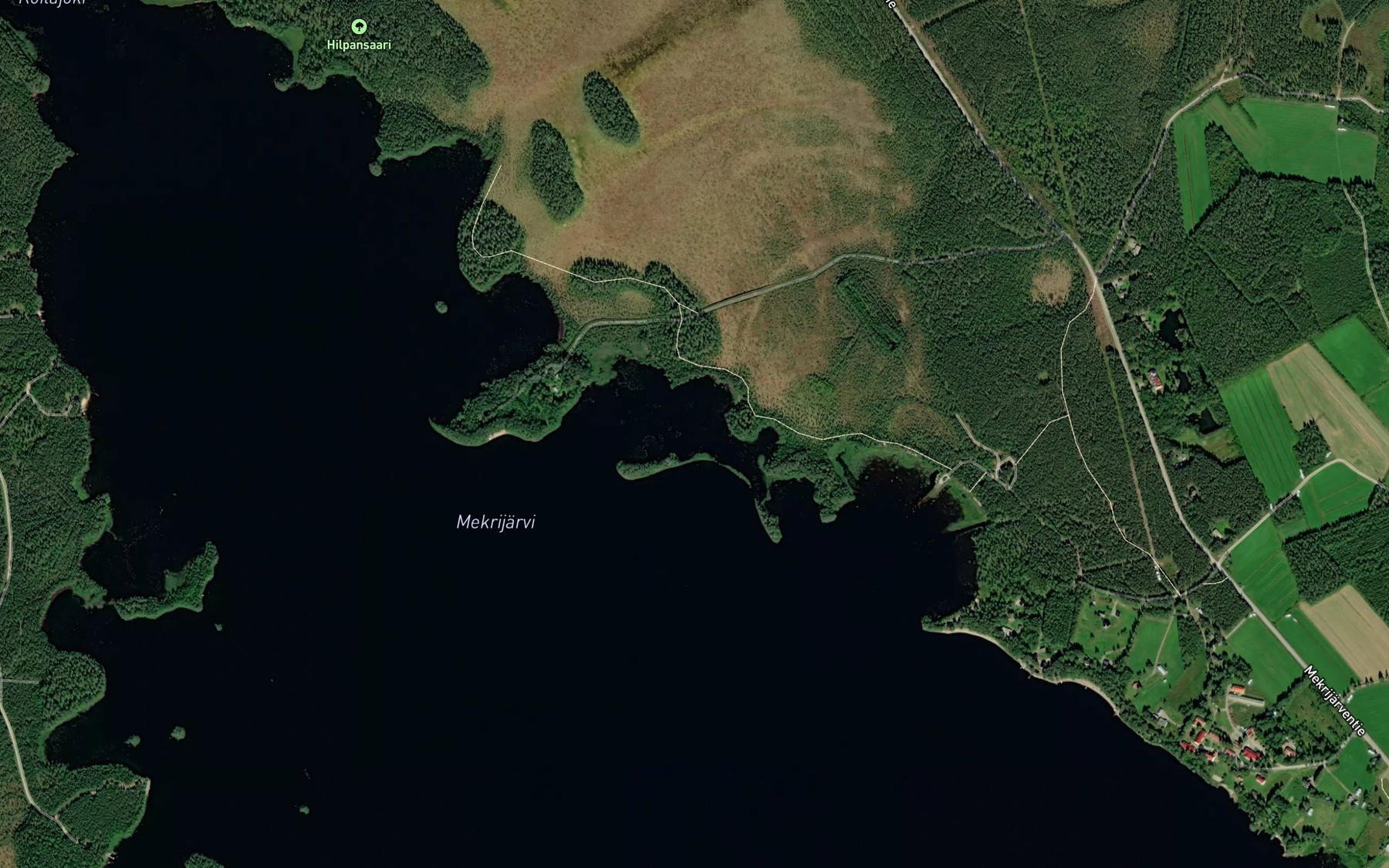 Satellite map of the Meskenlahti