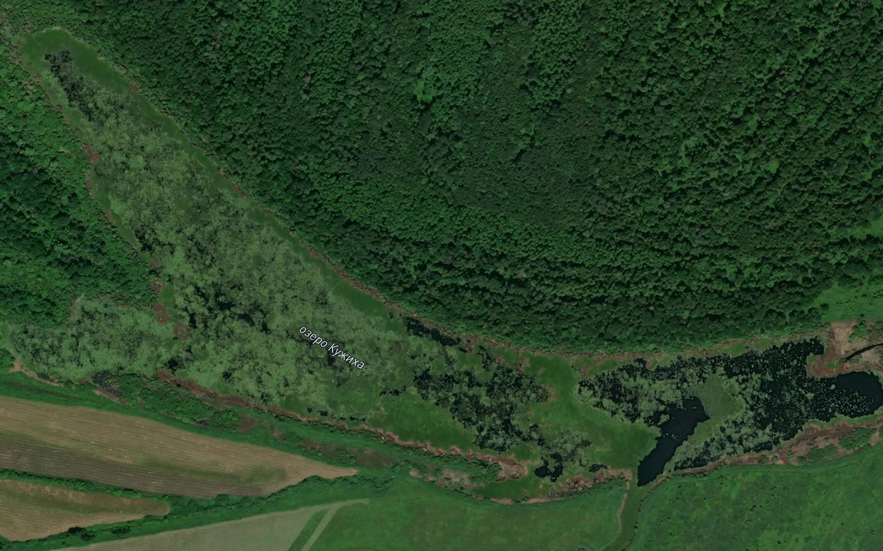 Satellite map of the Ozero Kuzhikha