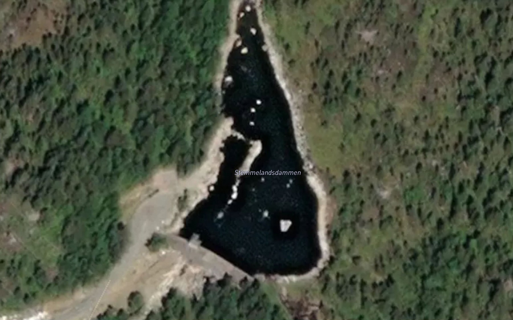 Satellite map of the Stemmelandsdammen
