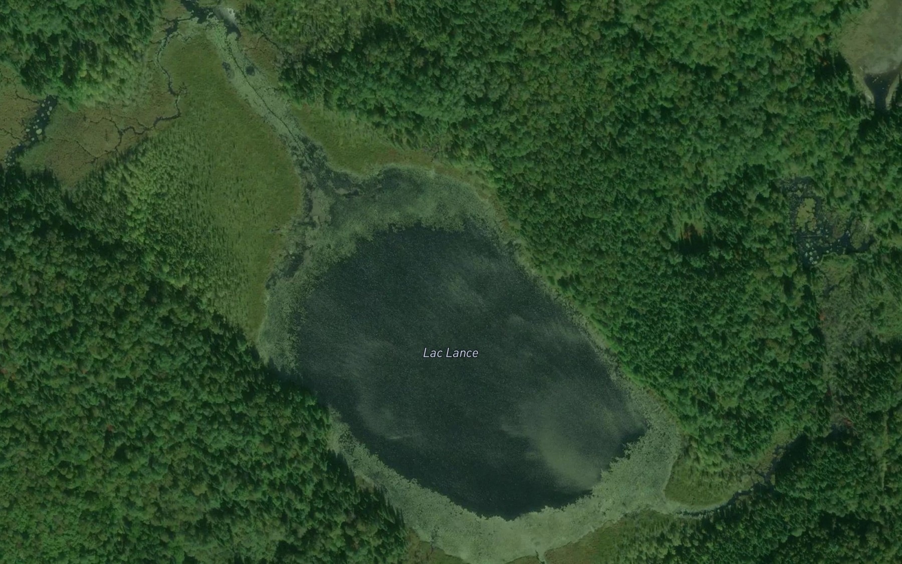 Satellite map of the Lac Lance