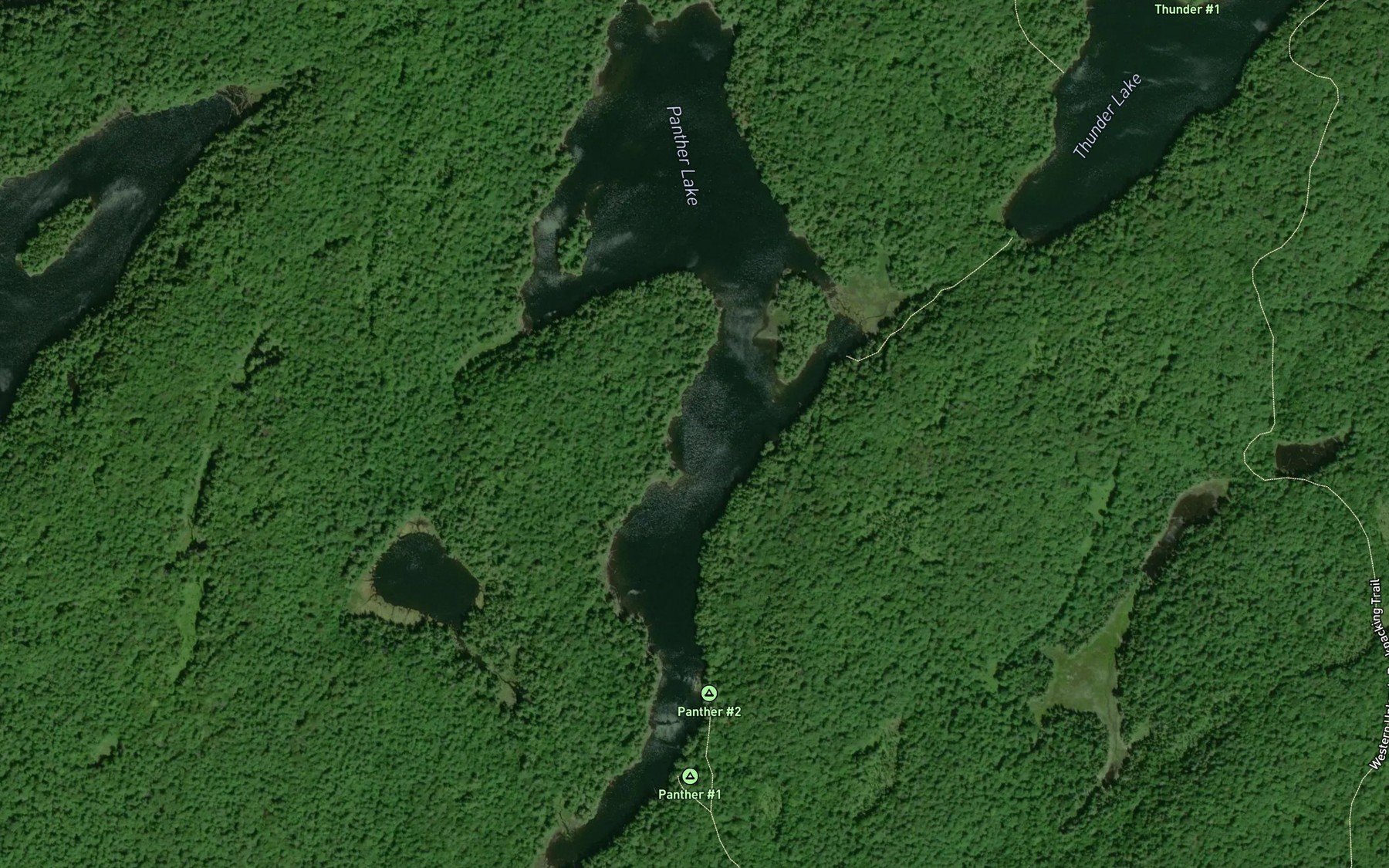 Satellite map of the Panther Lake