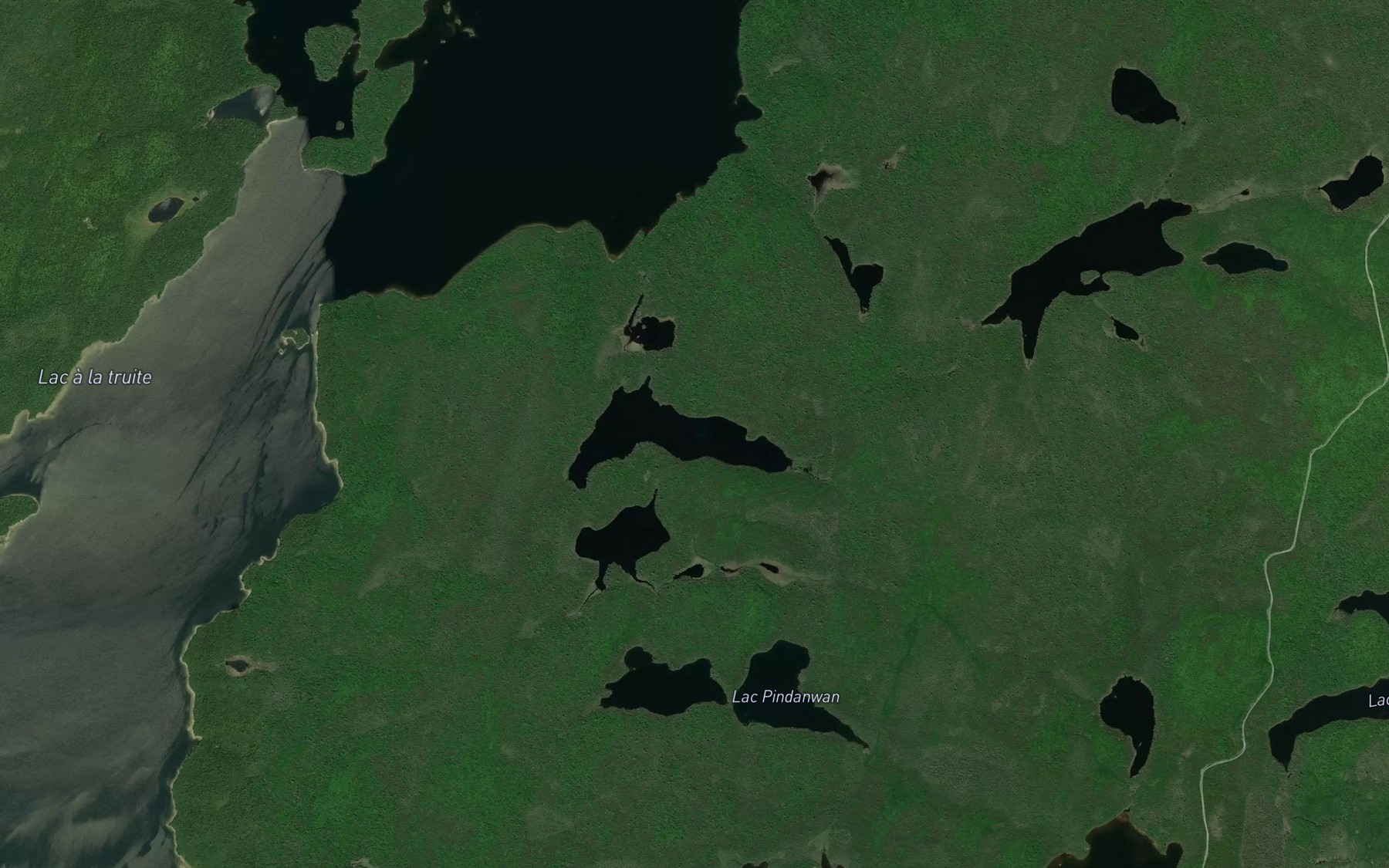 Satellite map of the Lac Lacroix