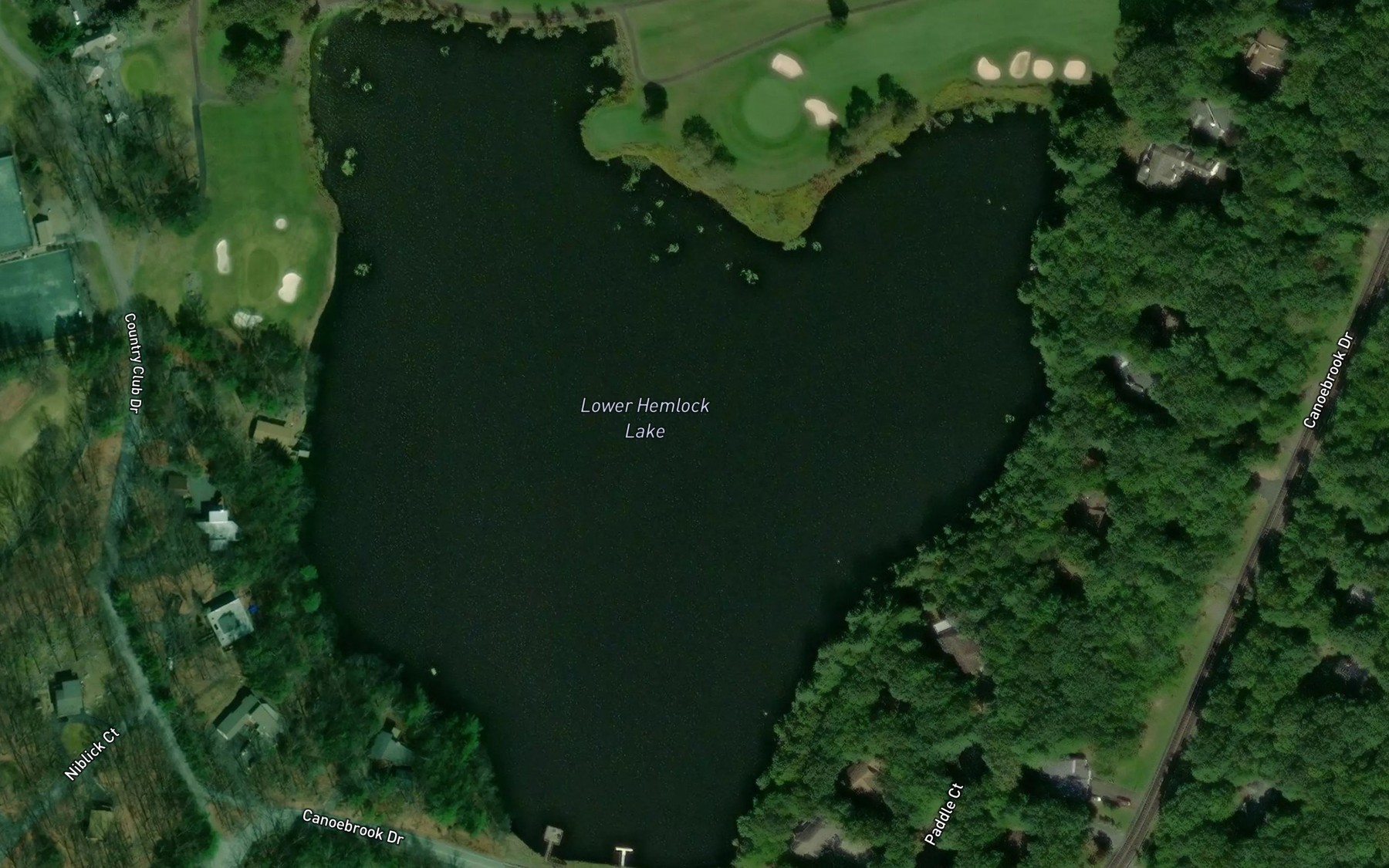 Satellite map of the Lower Hemlock Lake