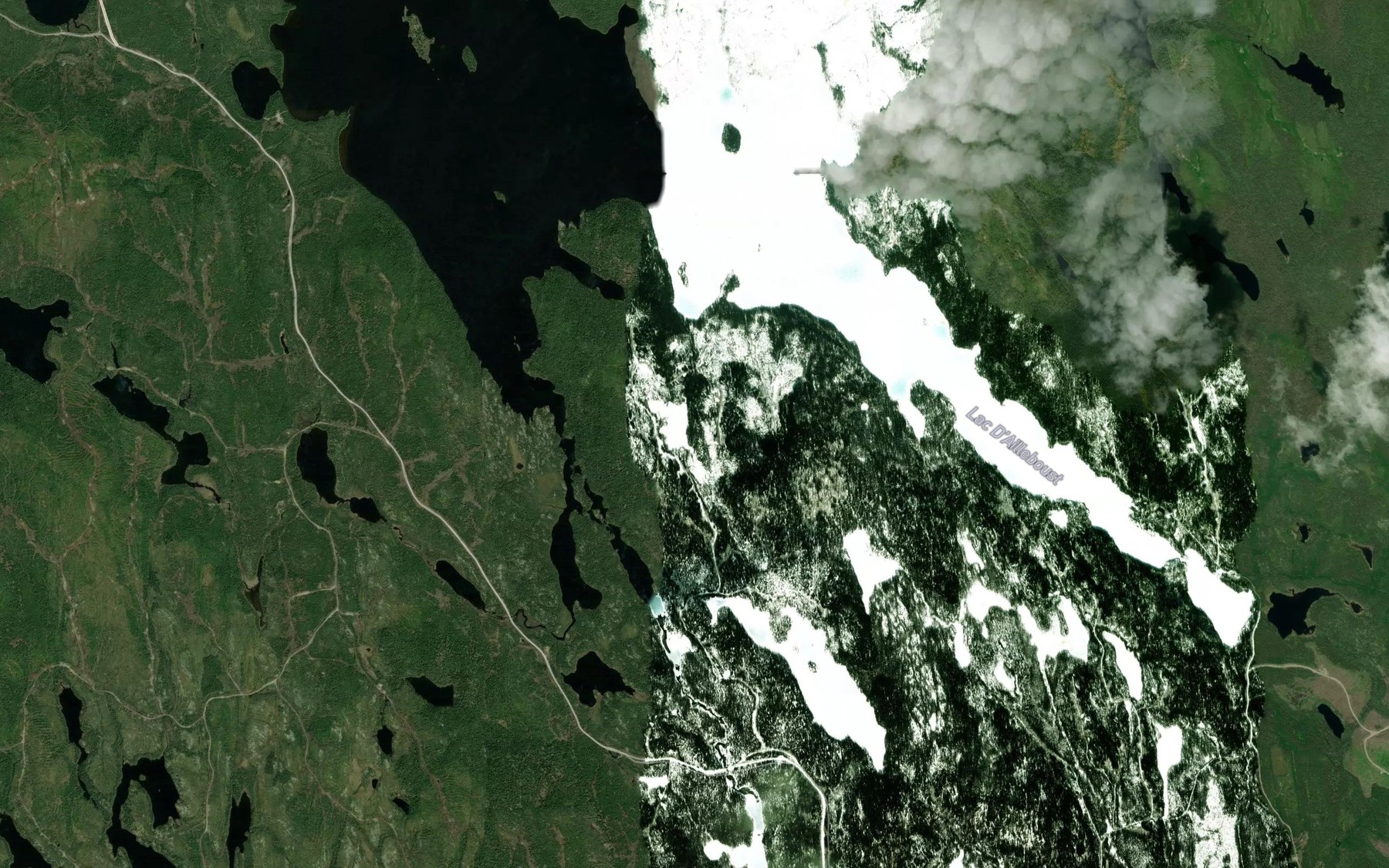 Satellite map of the Lac a la Viande