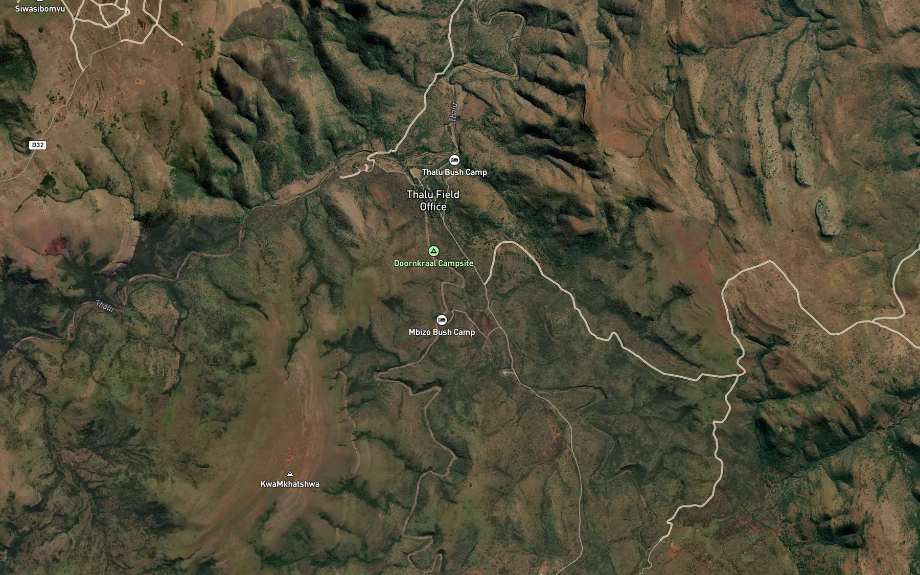 Satellite map of the Mbizane