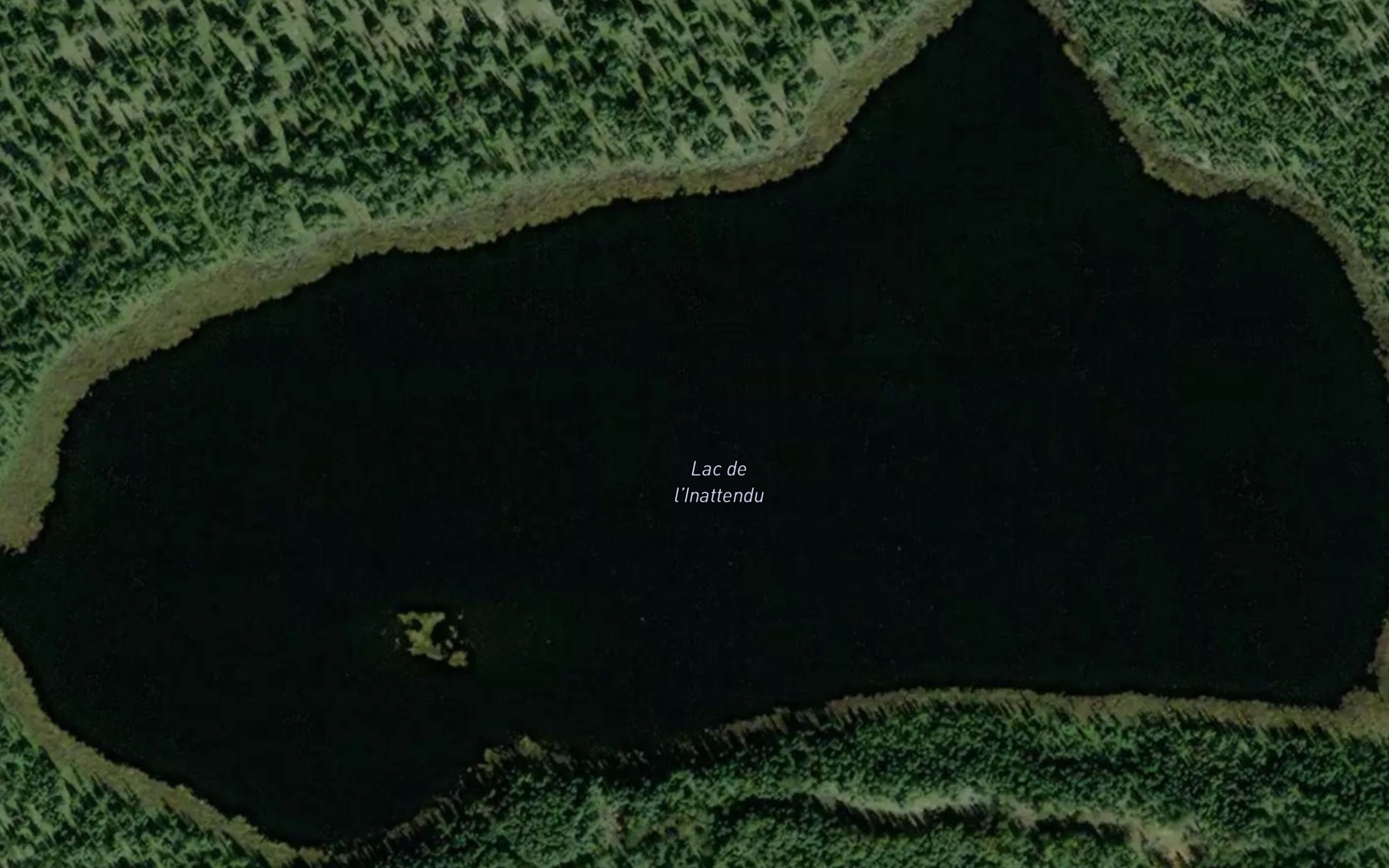 Satellite map of the Lac de l'Inattendu