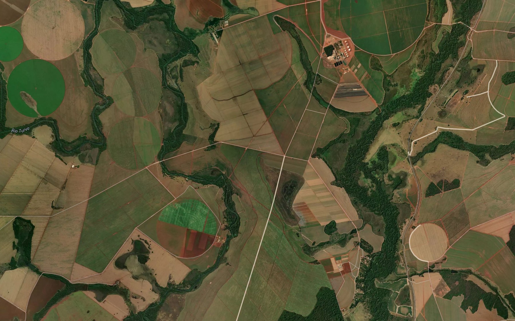 Satellite map of the Corrego Taboca