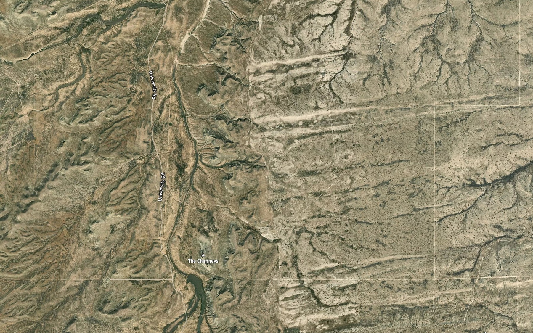 Satellite map of the Burro Spring