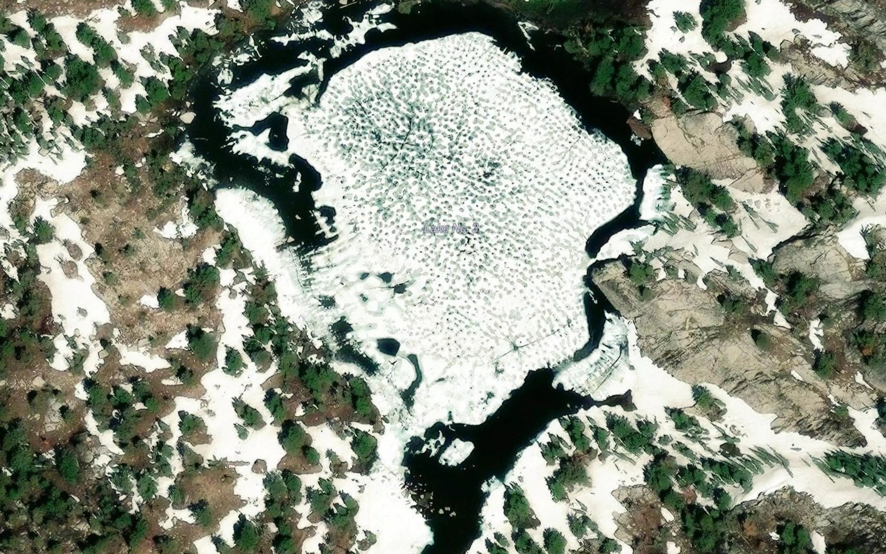 Satellite map of the Lake Number Three
