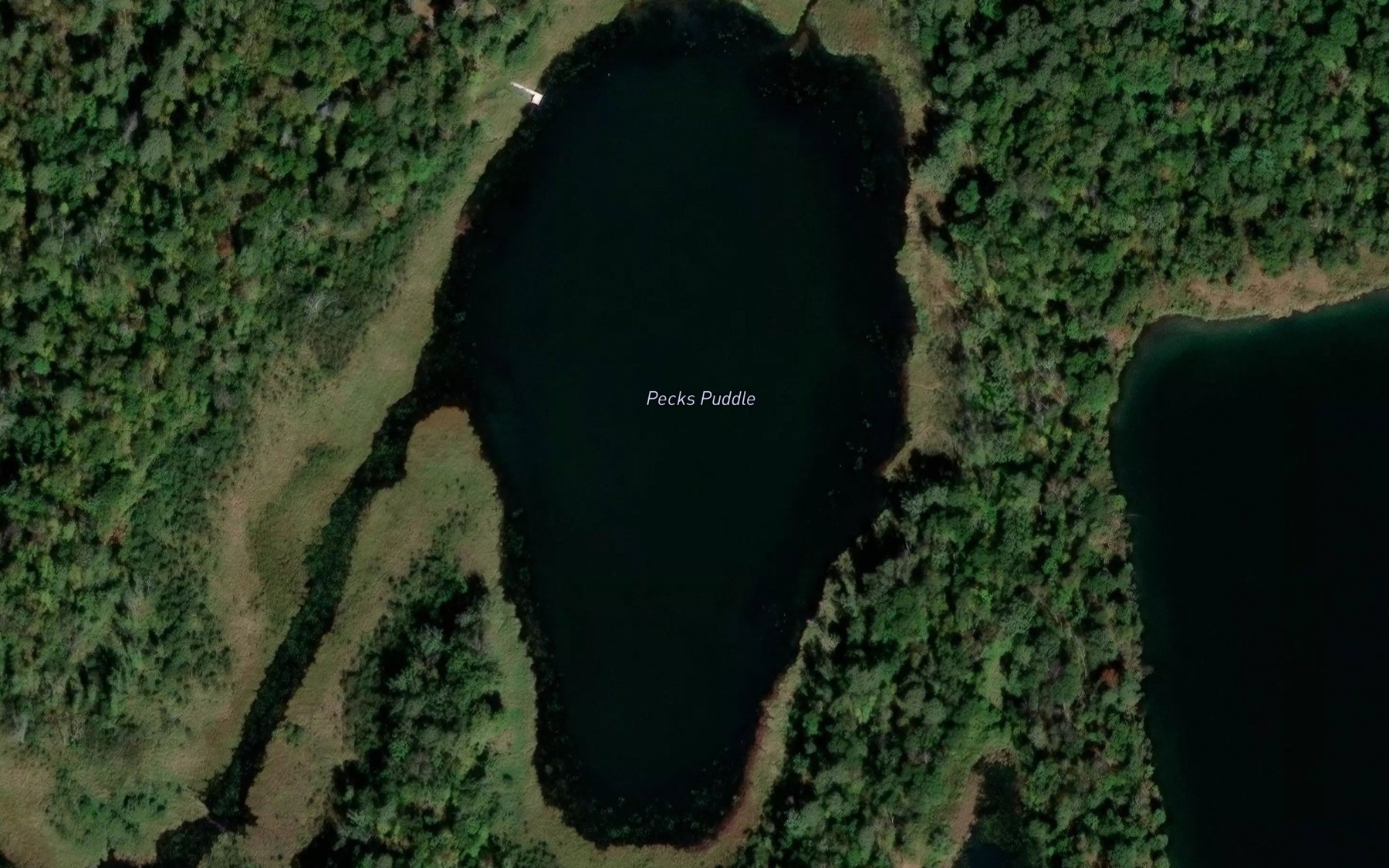Satellite map of the Pecks Puddle