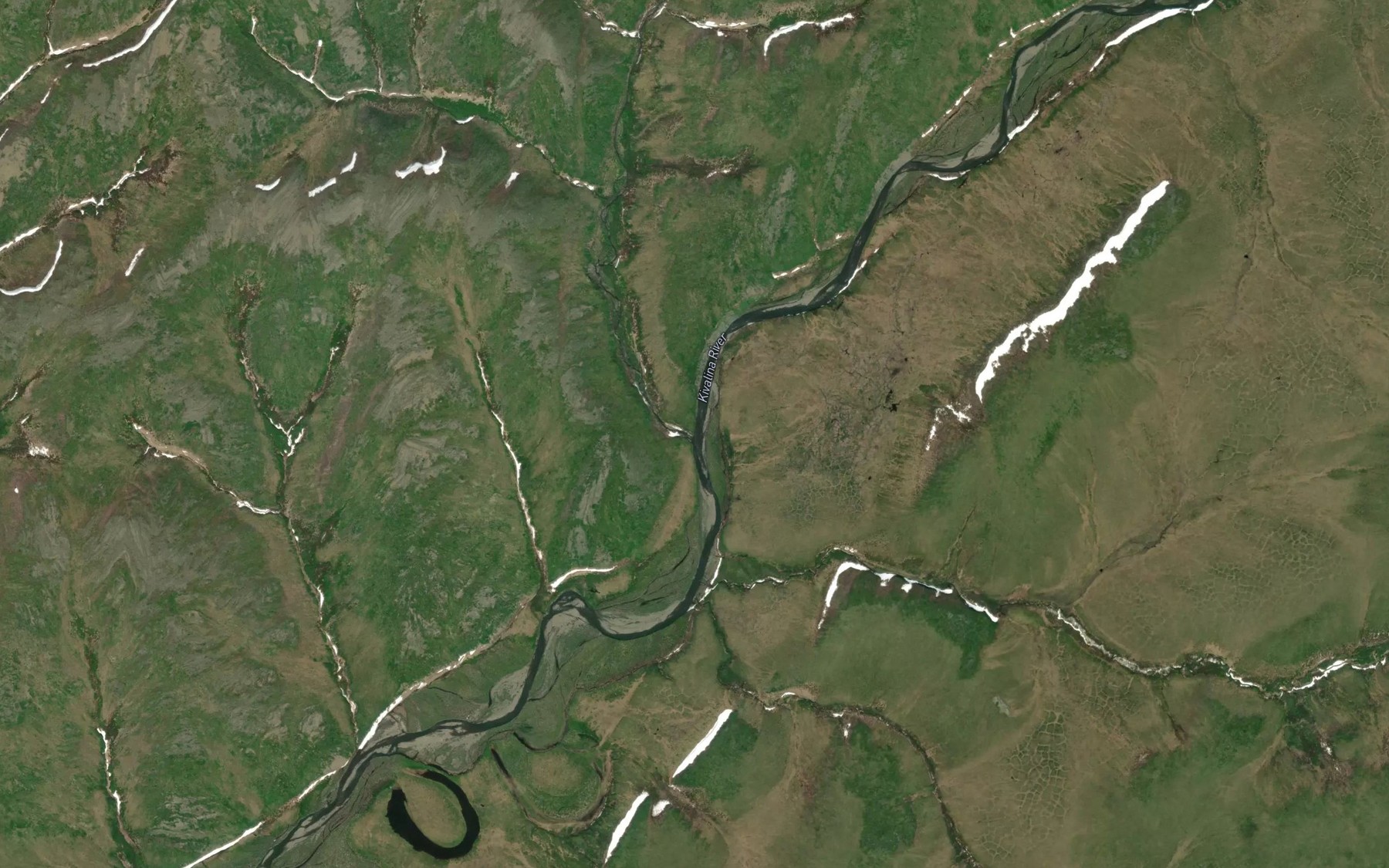 Satellite map of the Kimipak Creek