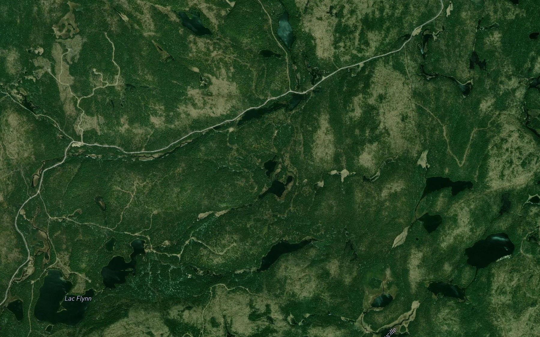 Satellite map of the Lac Croc