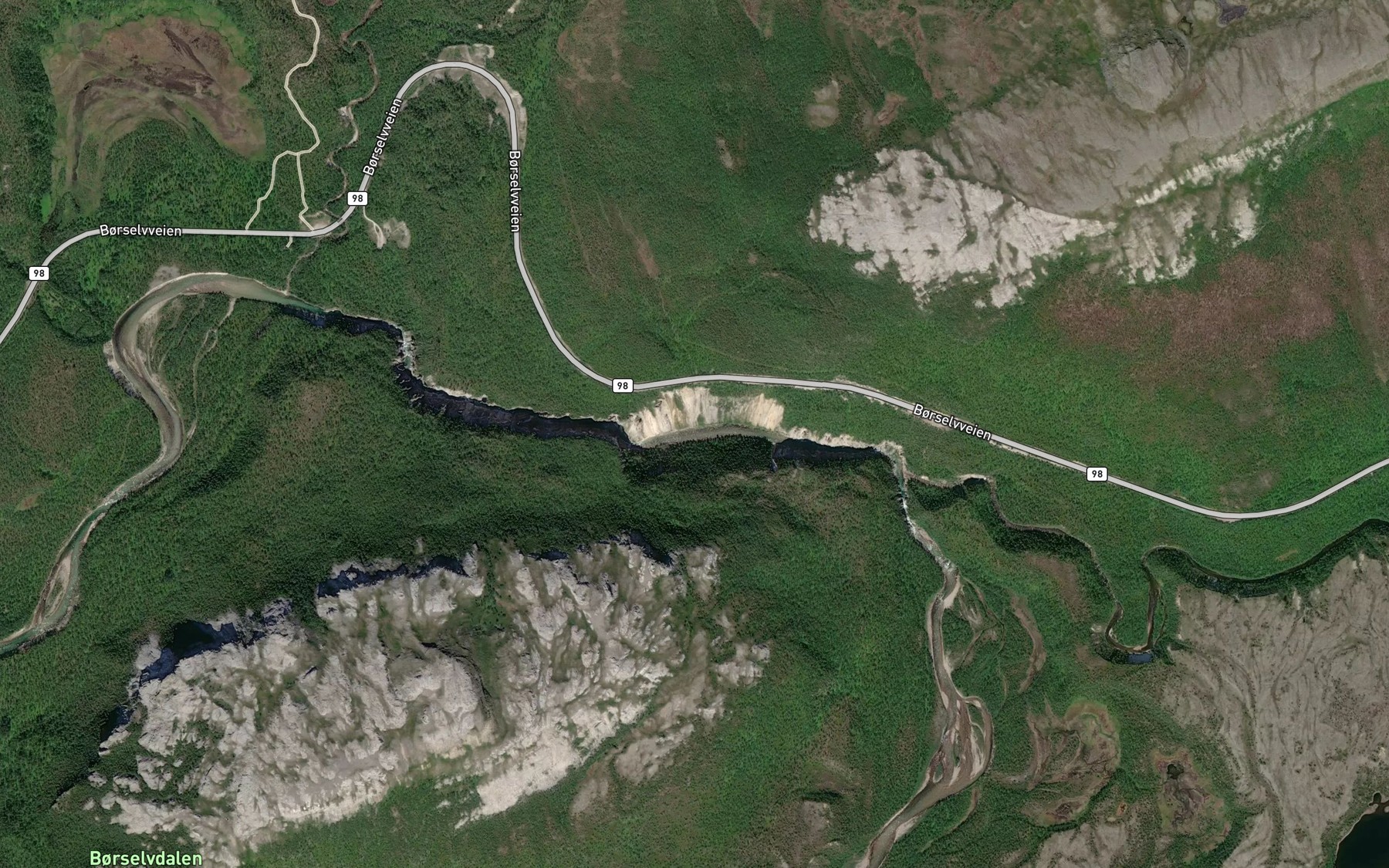 Satellite map of the Silfarfossen