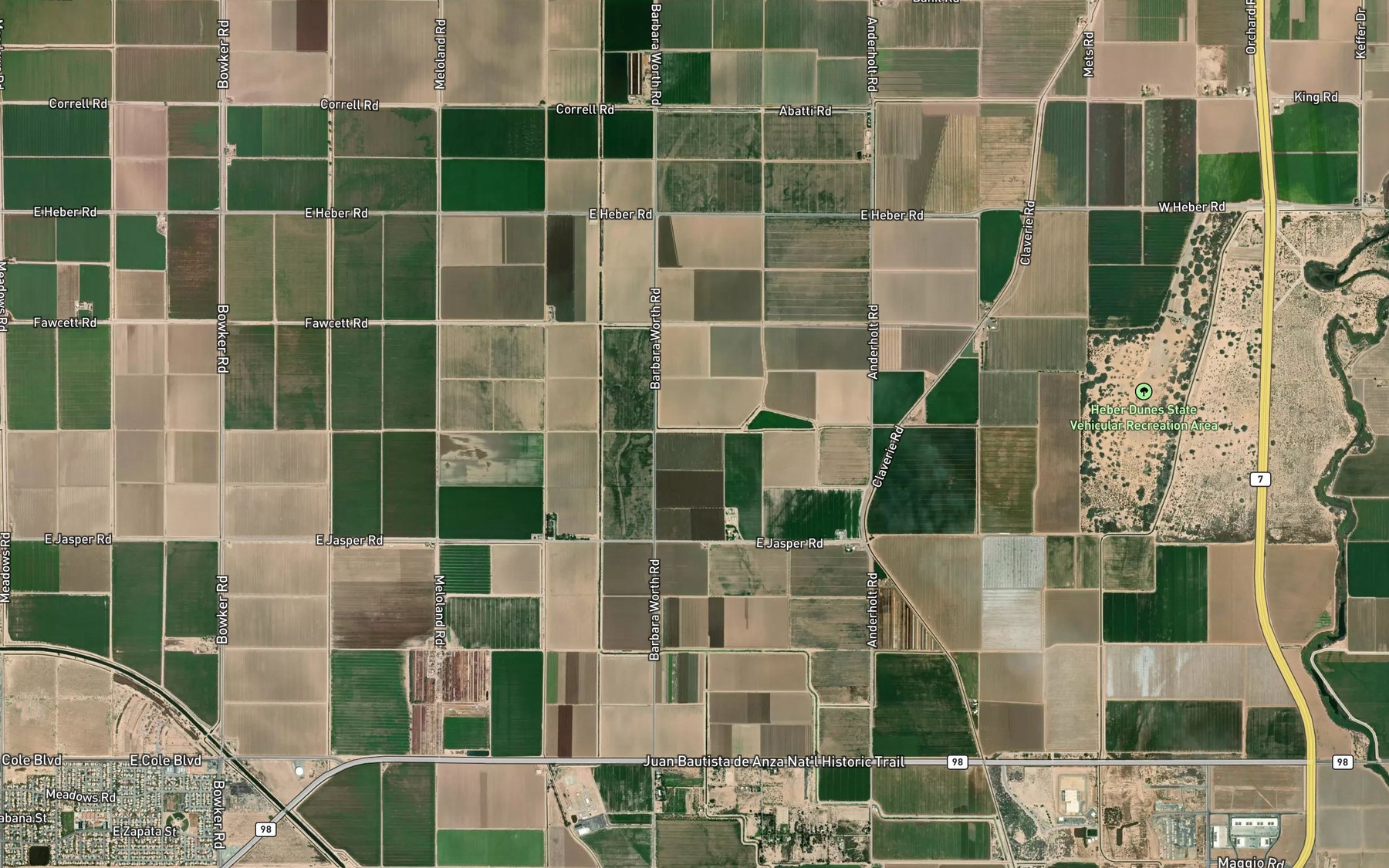 Satellite map of the Lateral Eight