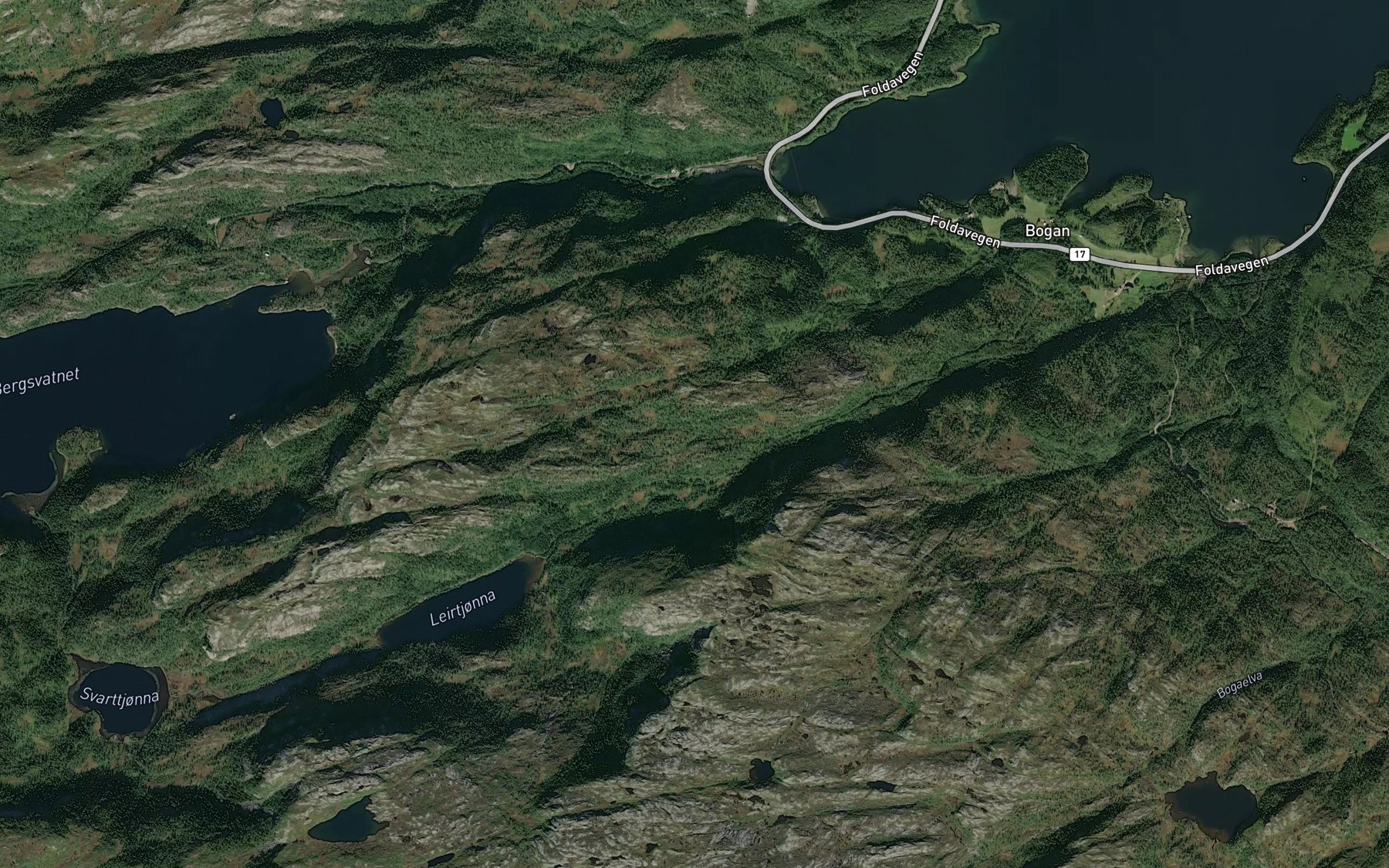 Satellite map of the Tverrbekken