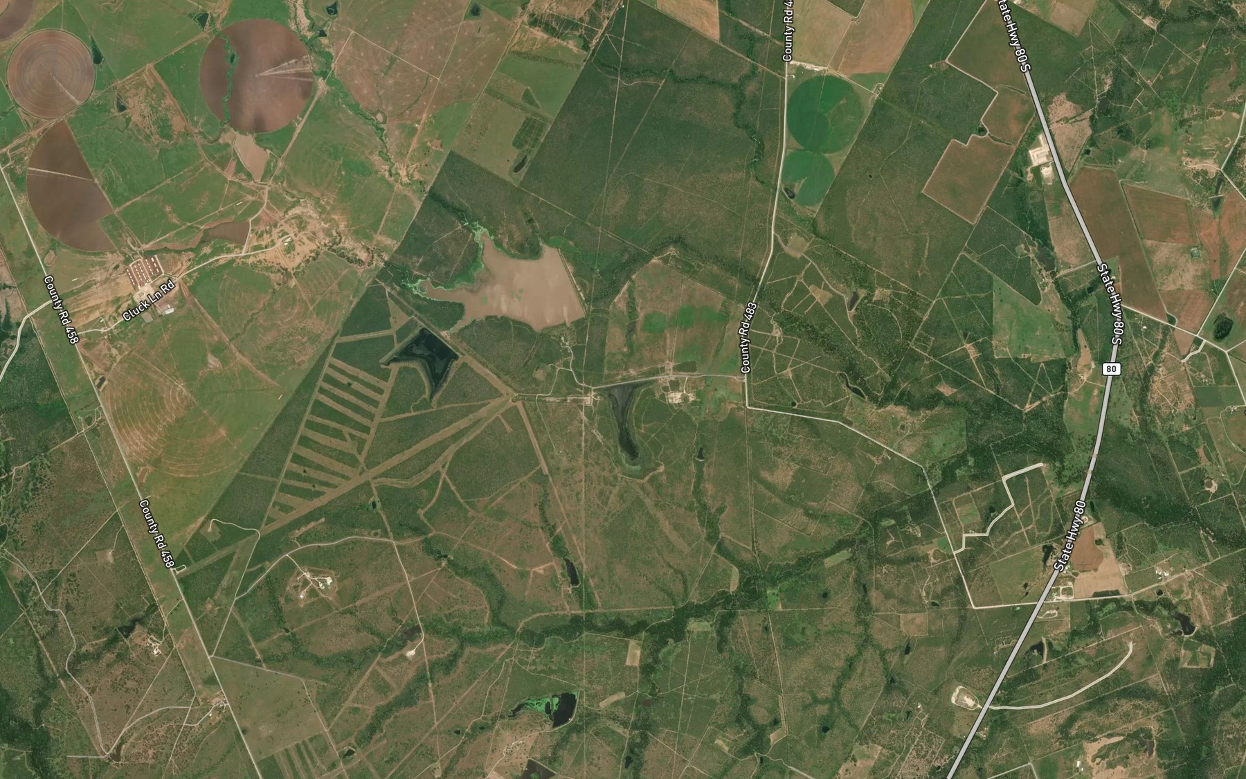Satellite map of the Weinert Ranch Reservoir