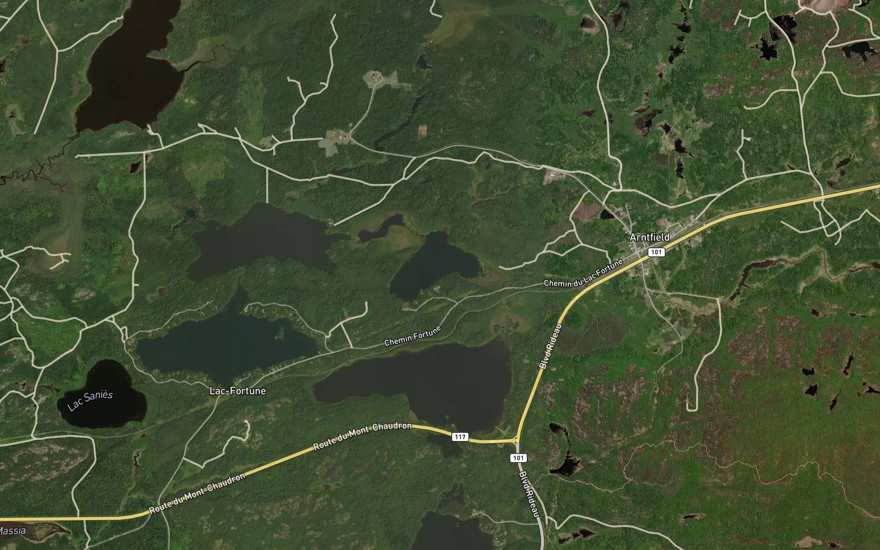 Satellite map of the Lac Mud