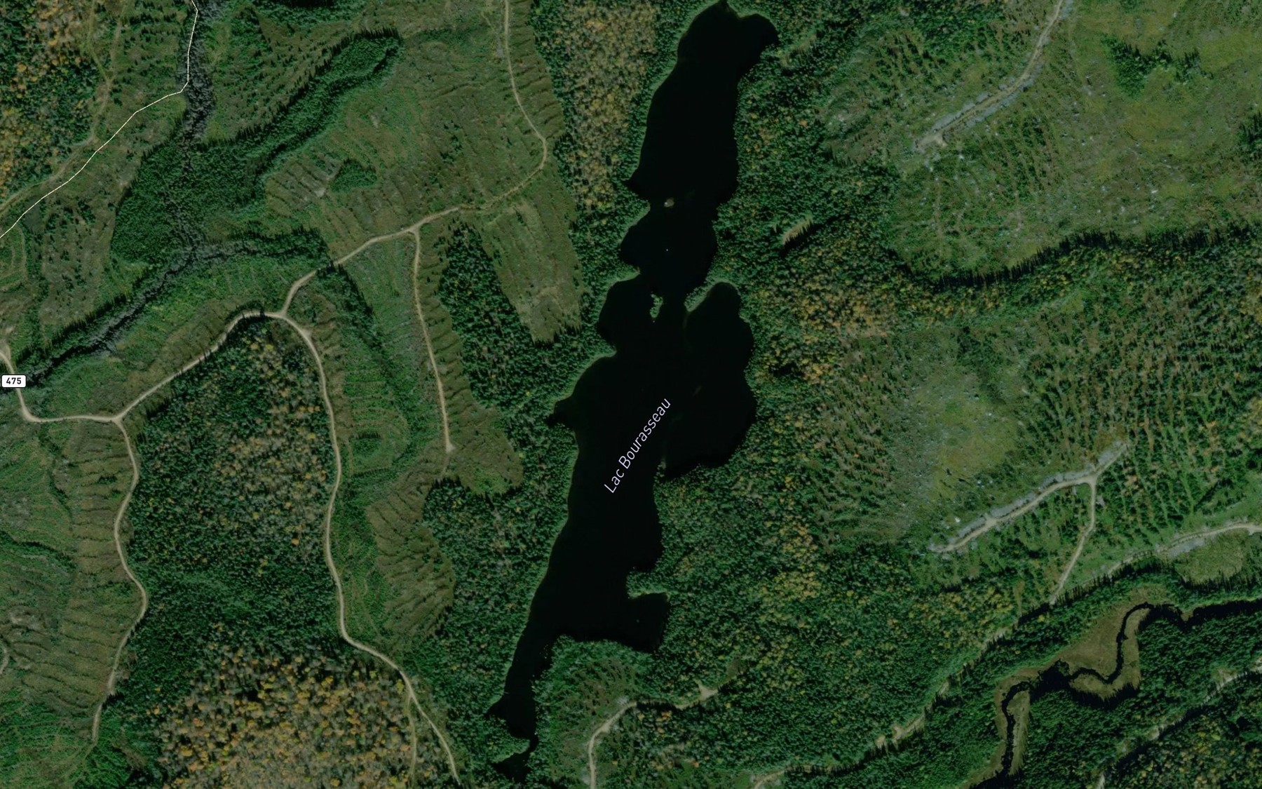 Satellite map of the Lac Bourasseau