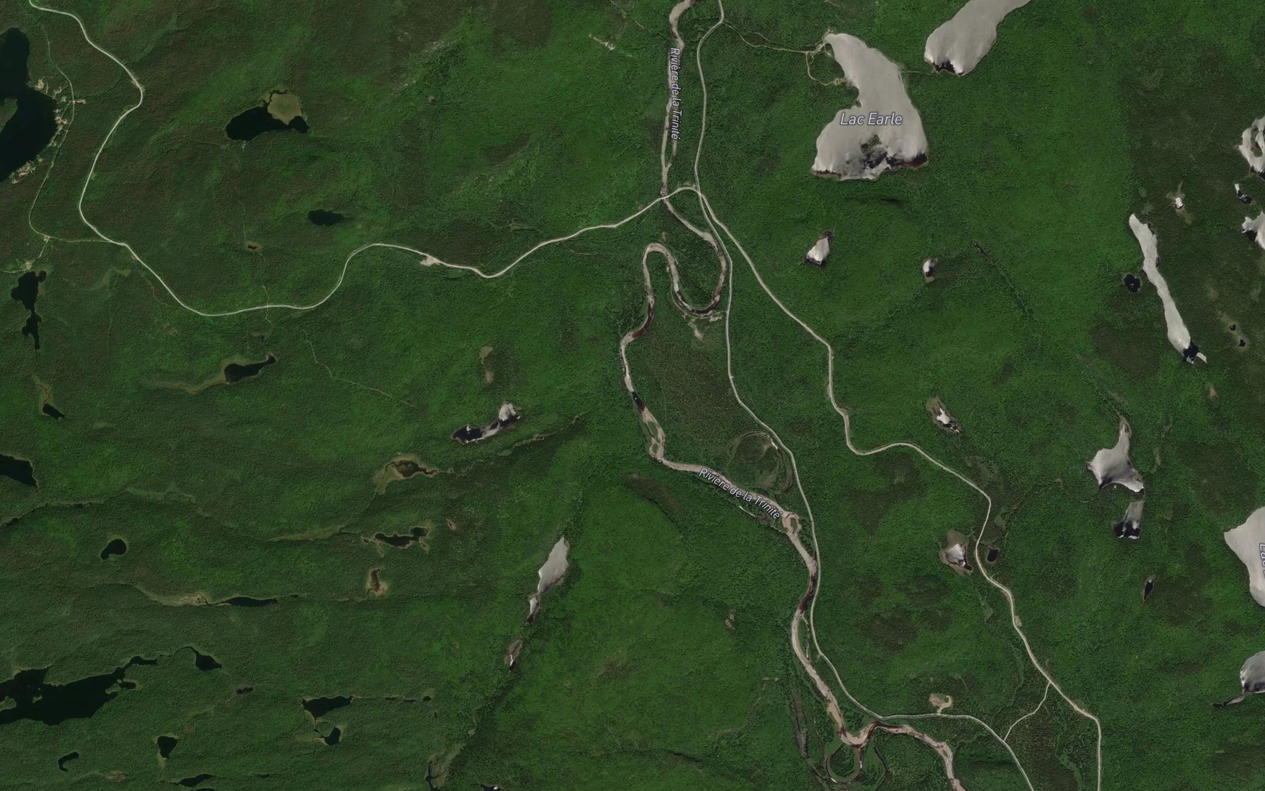 Satellite map of the Crique Hebert