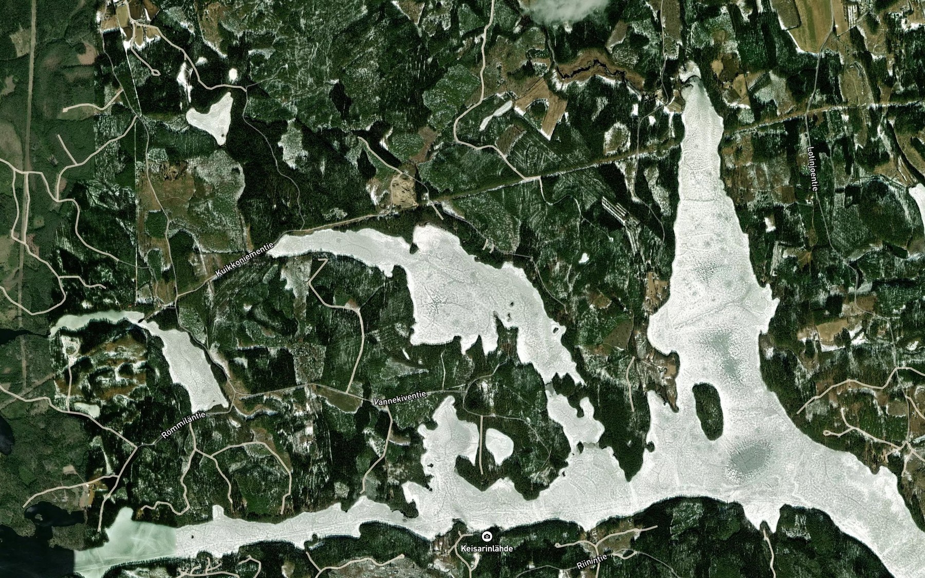 Satellite map of the Kuikkolahti
