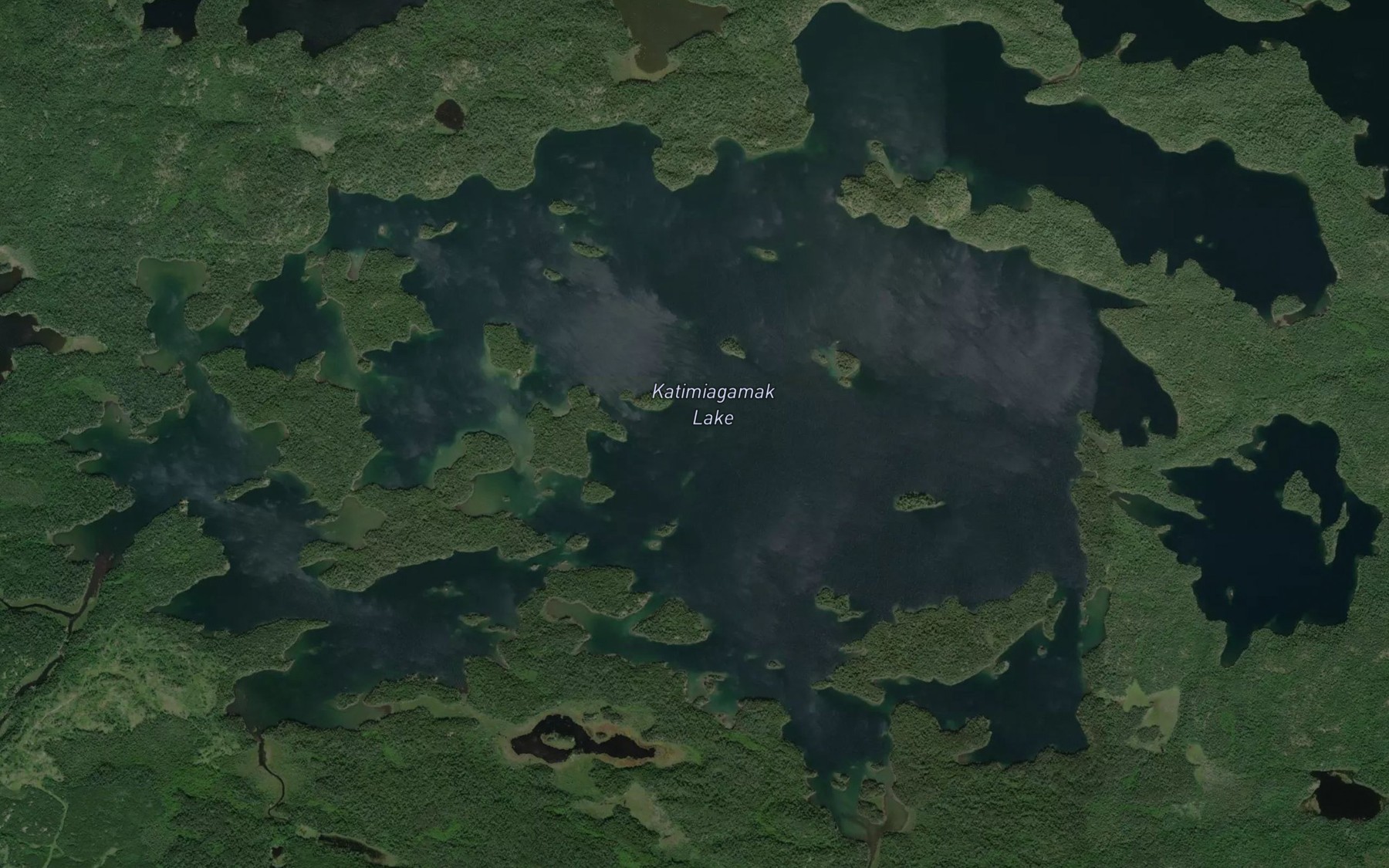 Satellite map of the Katimiagamak Lake