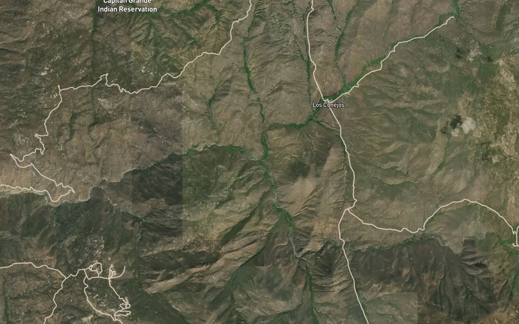 Satellite map of the King Creek