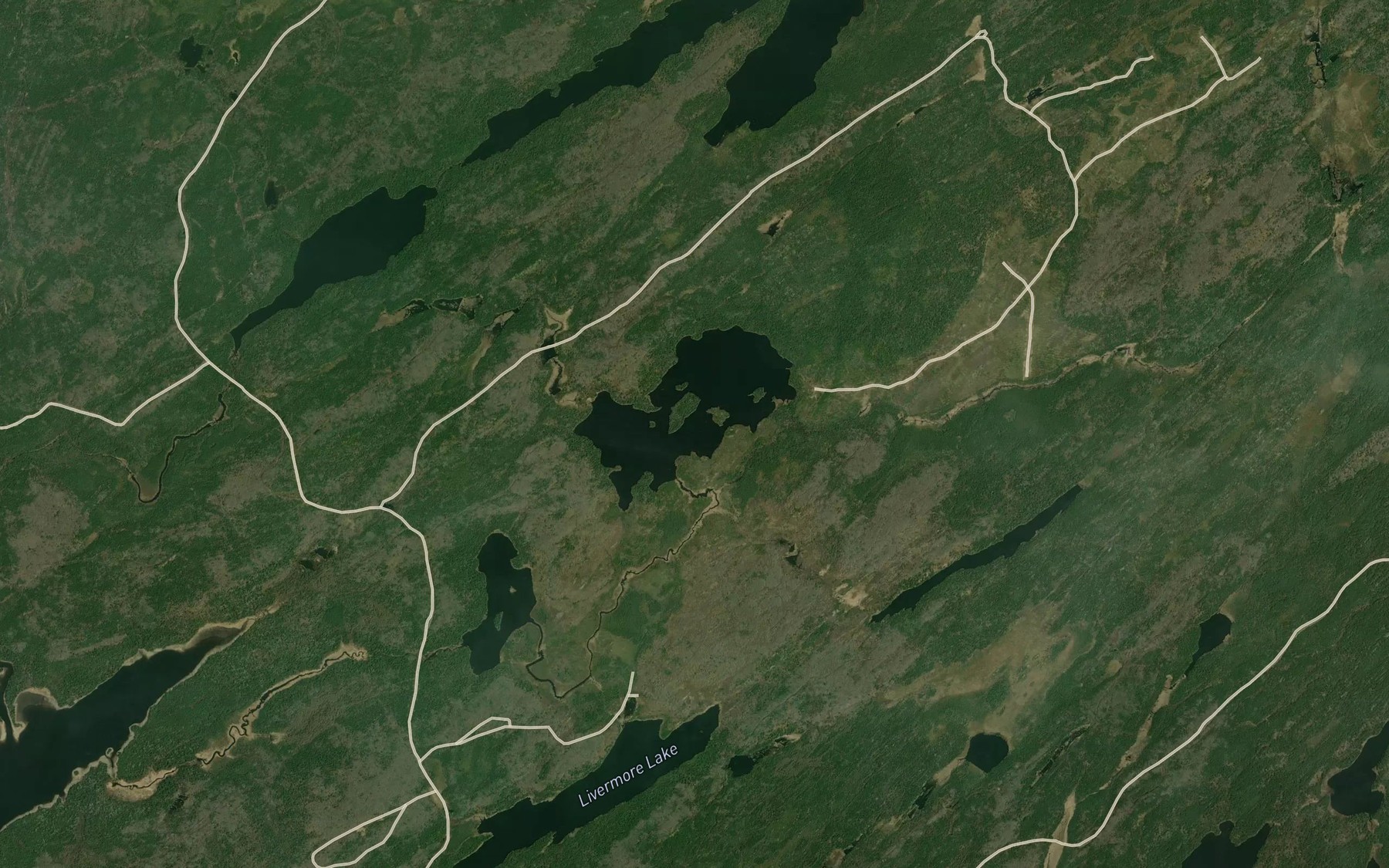 Satellite map of the Makins Lake