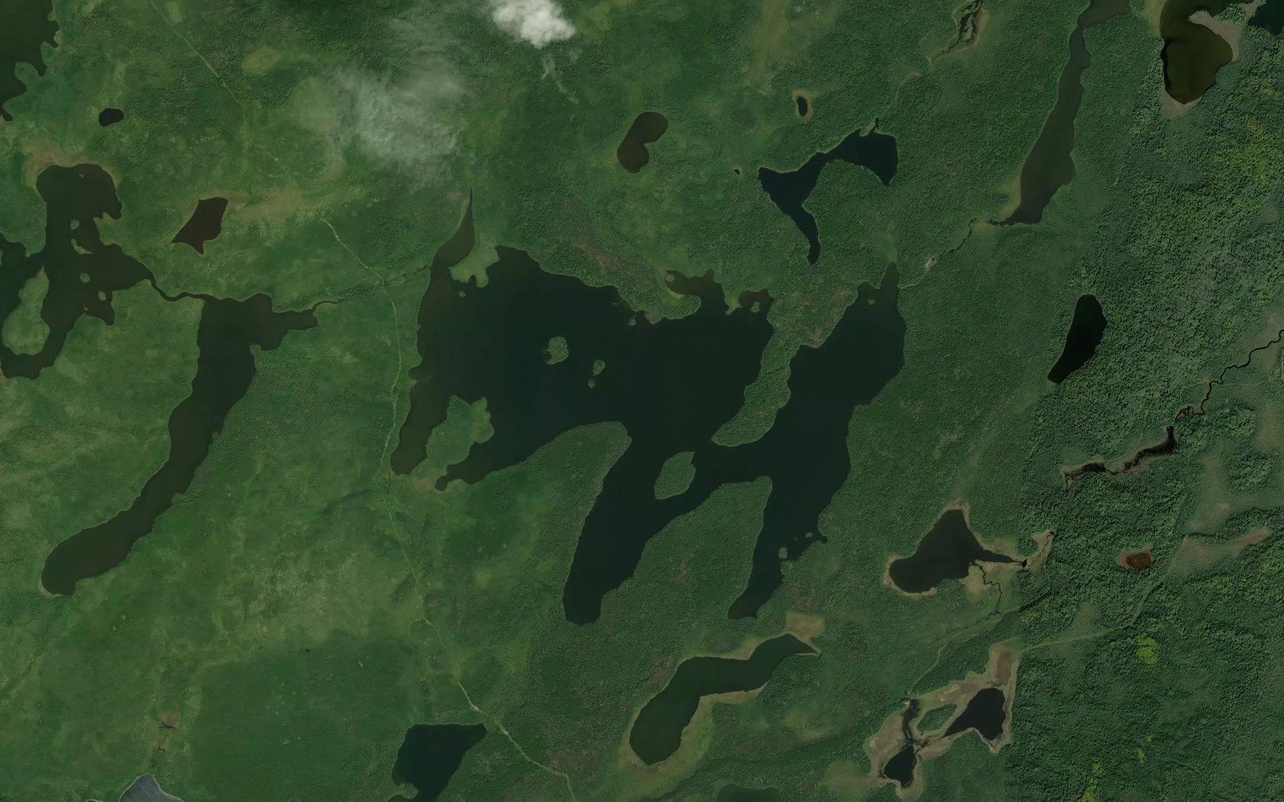 Satellite map of the Wapitotem Lake