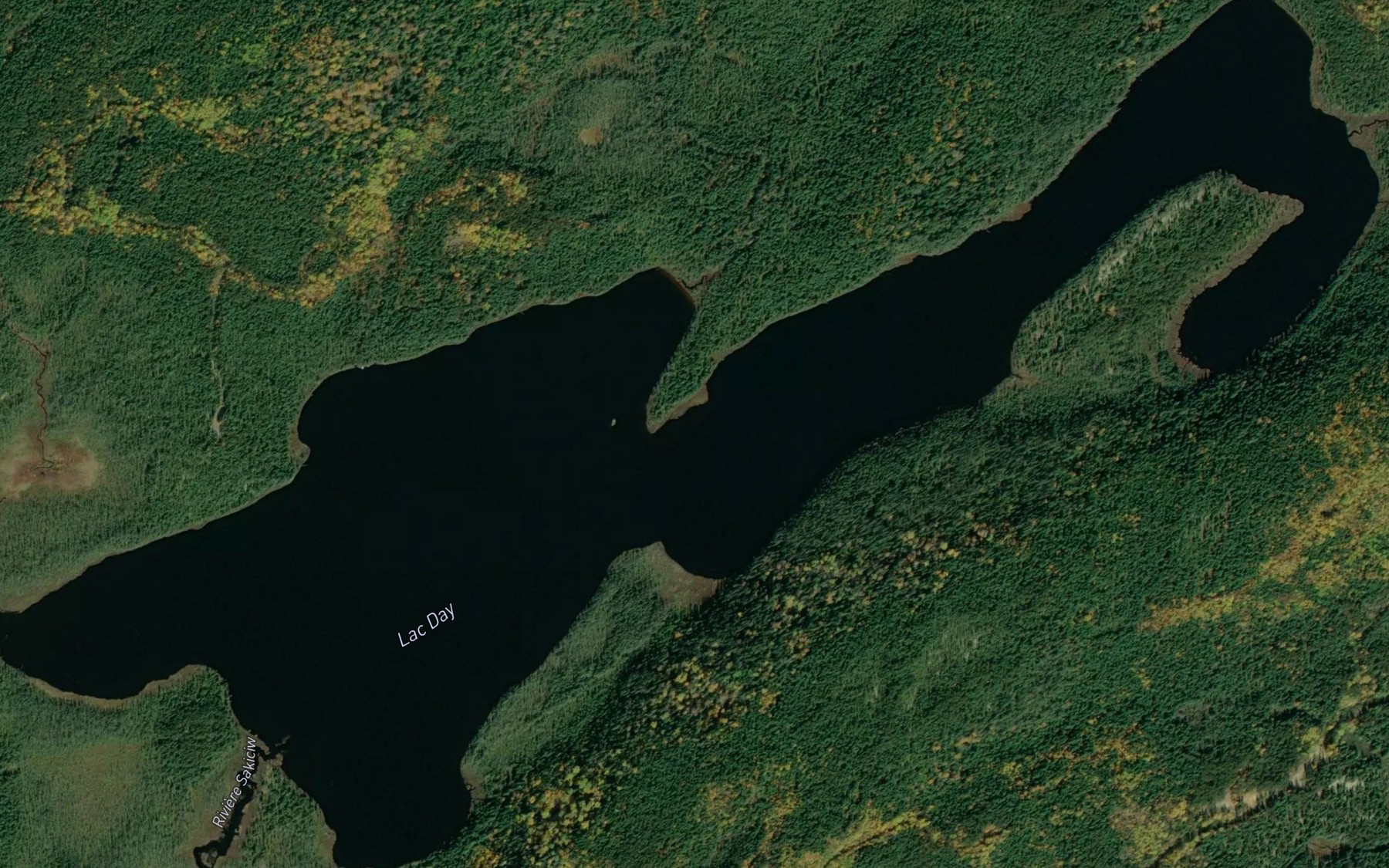Satellite map of the Lac Day
