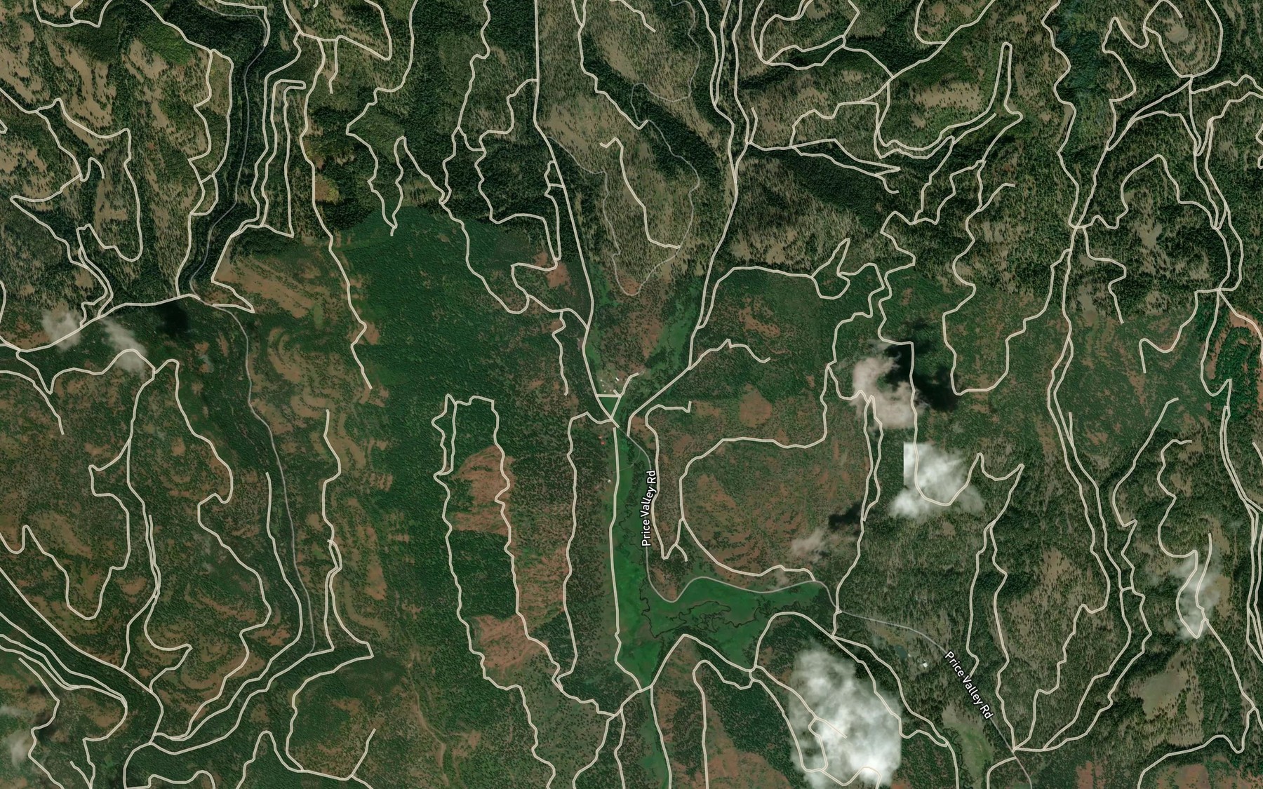 Satellite map of the West Branch Weiser River