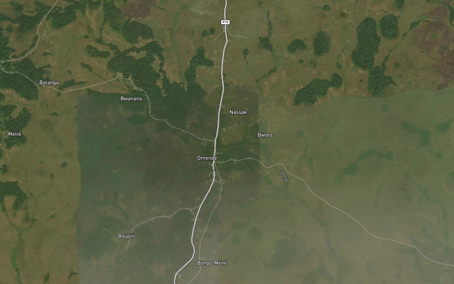 Satellite map of the Nouebe