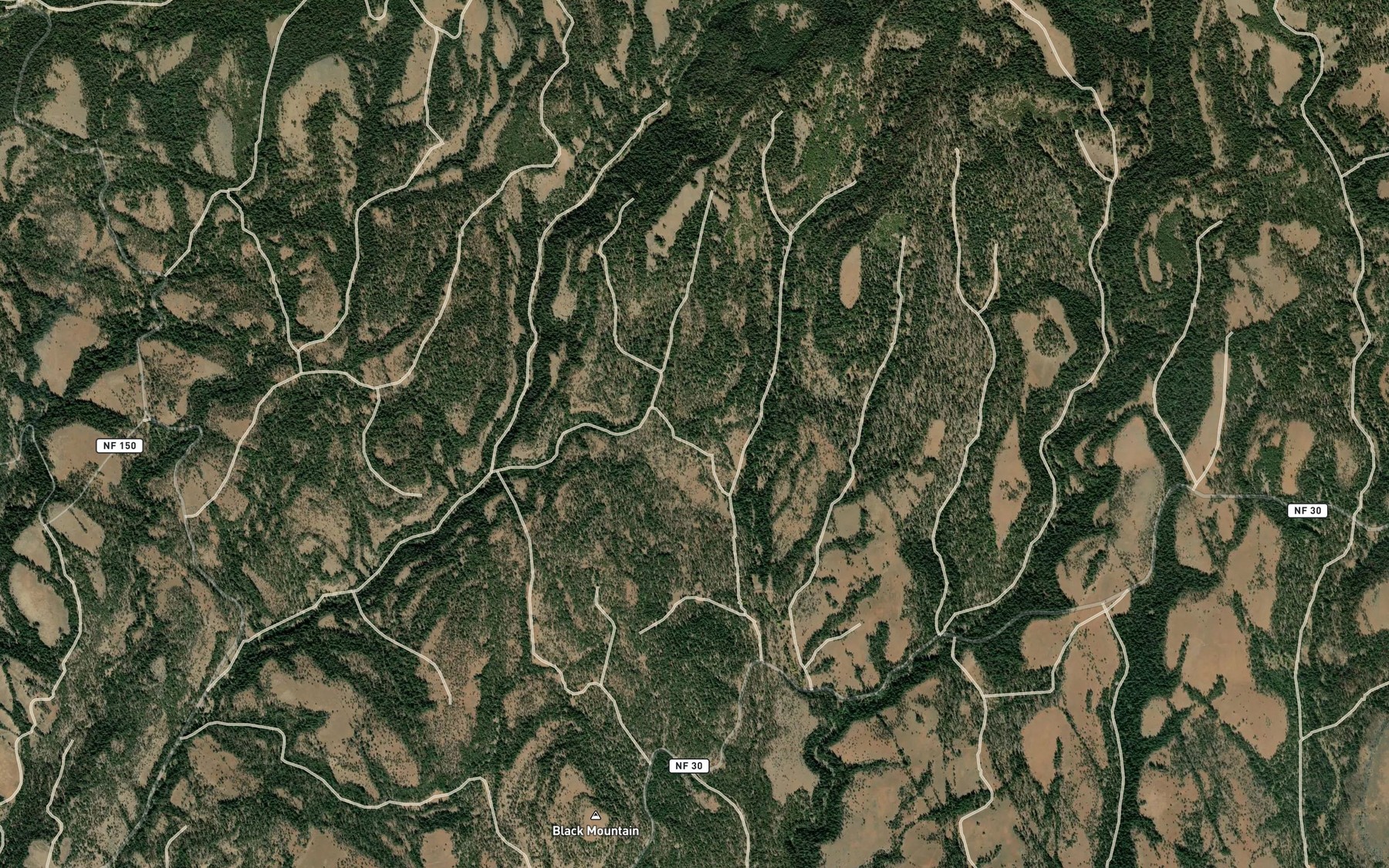 Satellite map of the Packsaddle Spring
