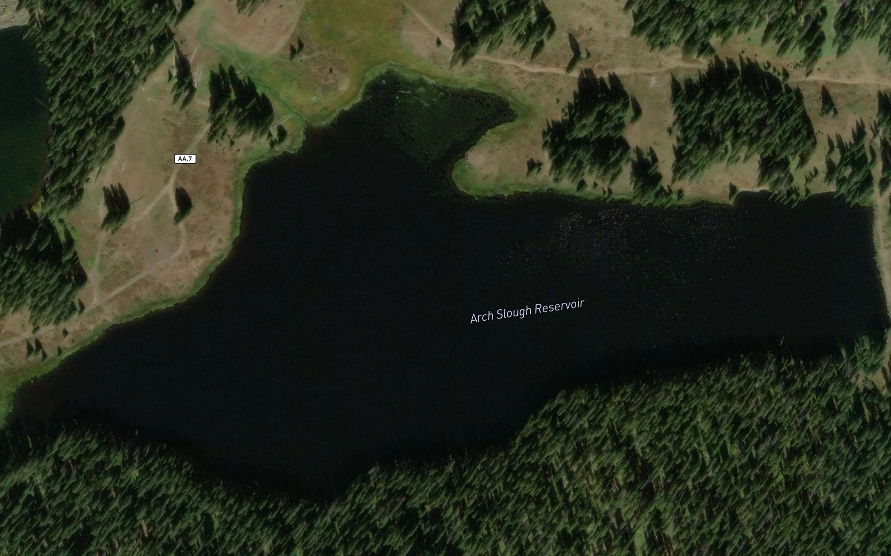 Satellite map of the Arch Slough