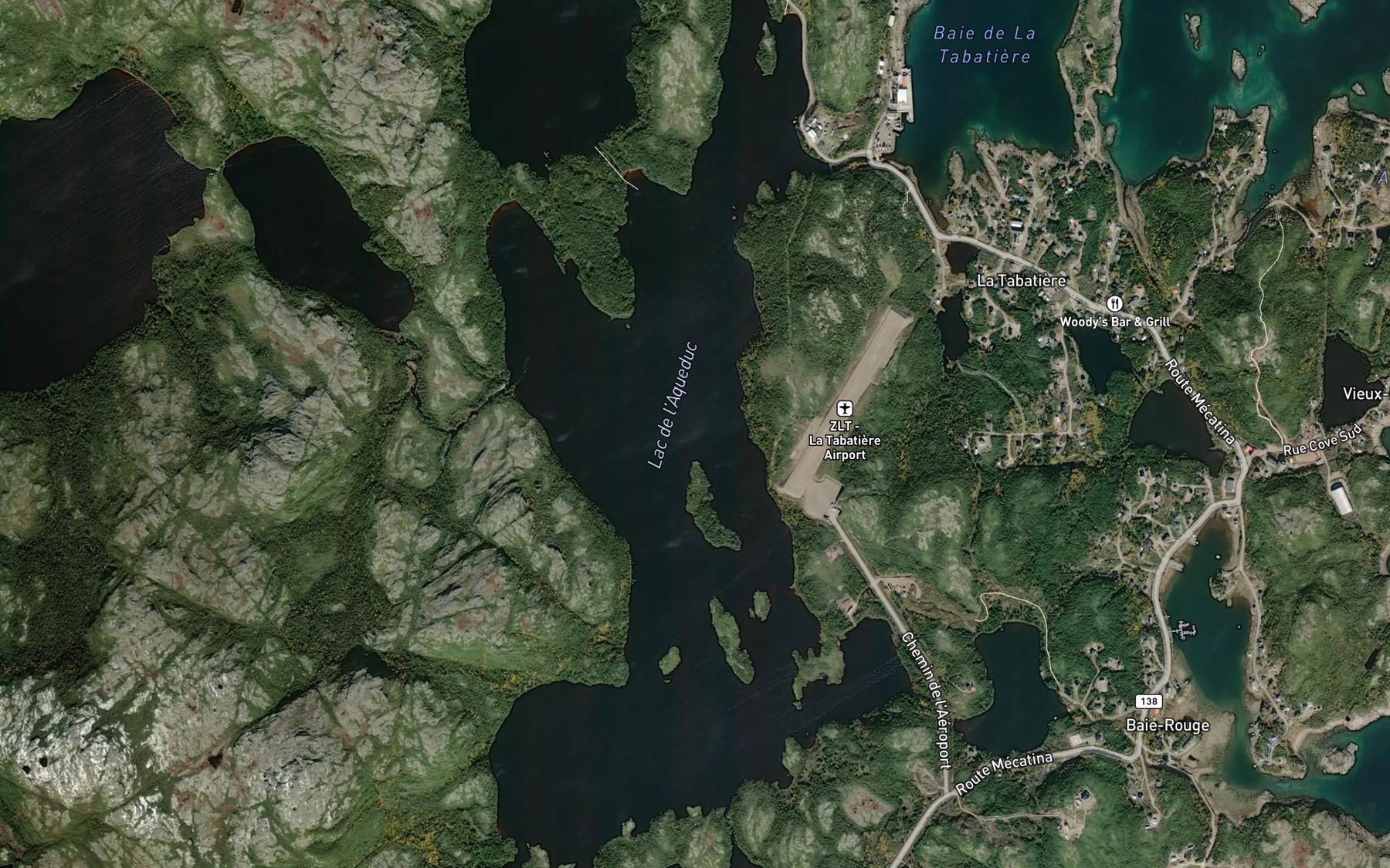 Satellite map of the Lac de l'Aqueduc