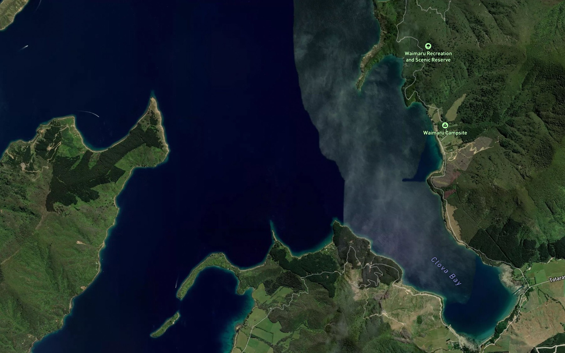 Satellite map of the Grant Bay