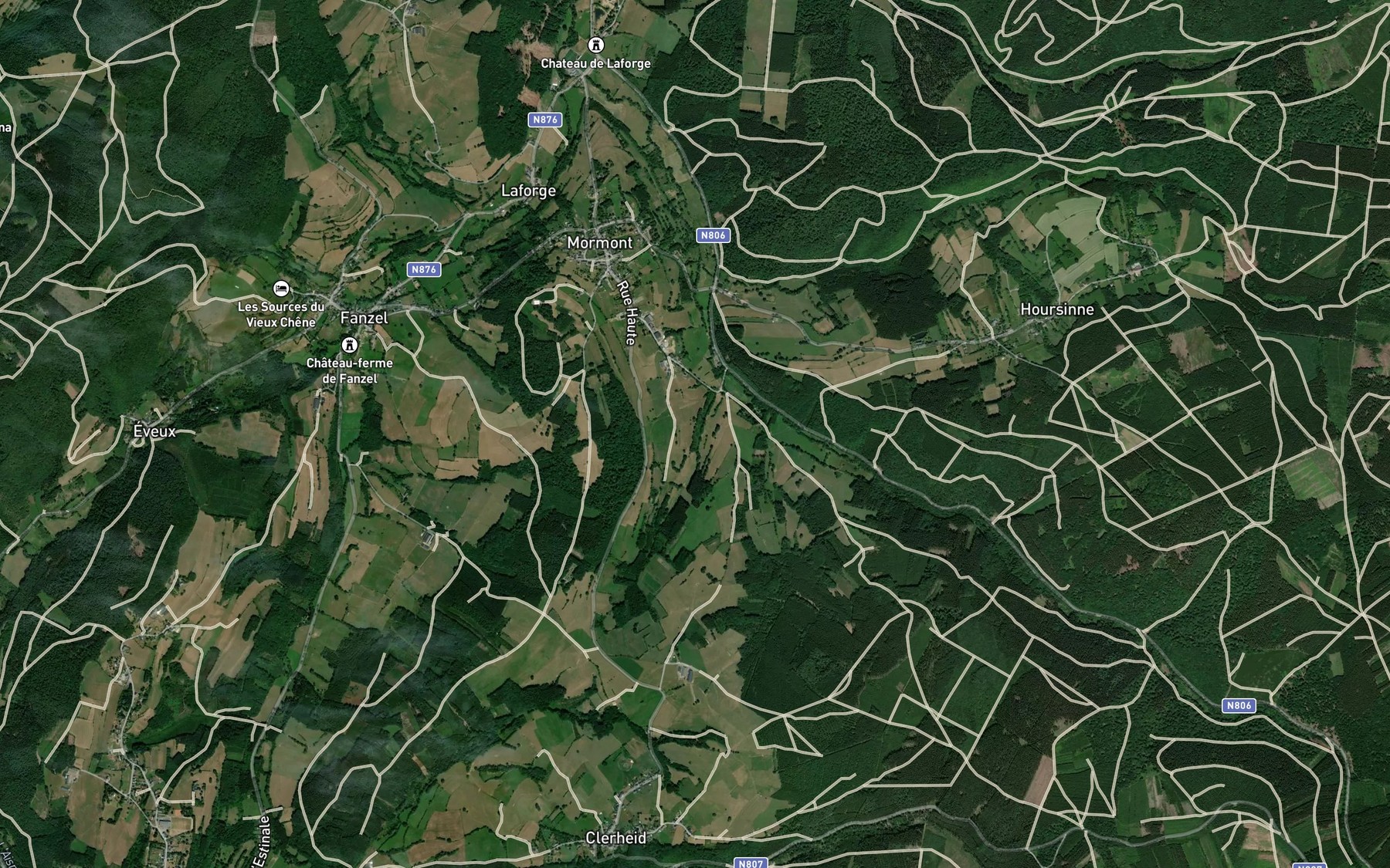 Satellite map of the Hoursinne